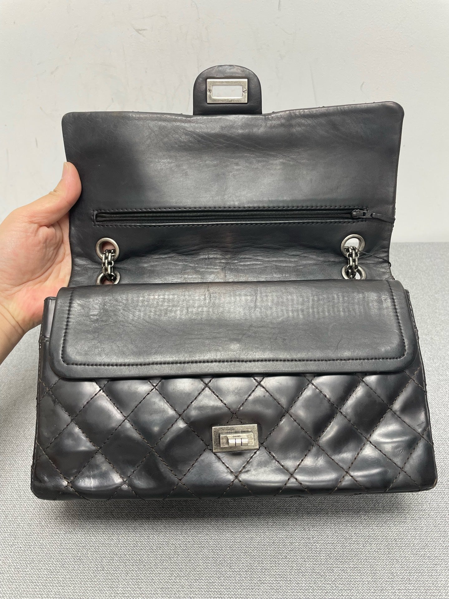 Chanel - 2.55 - Leather - Black - (medium)