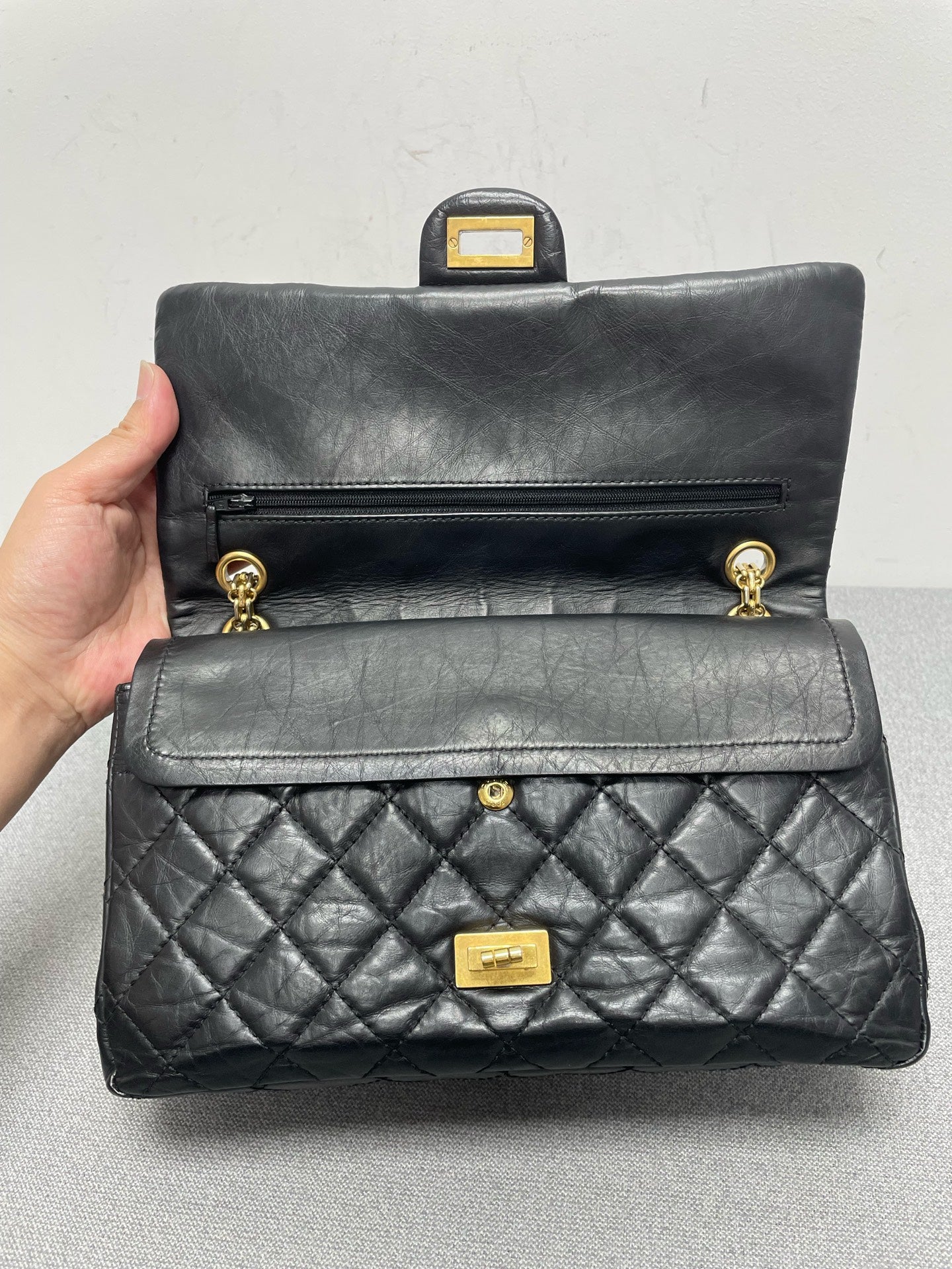 Chanel - 2.55 - Leather - Black - (medium)