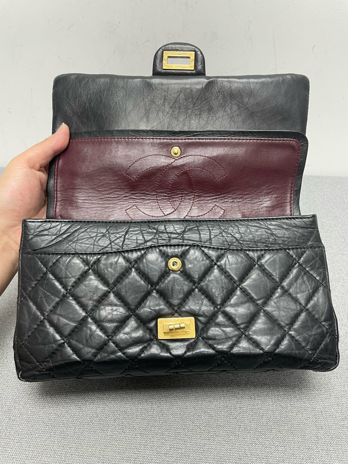 Chanel - 2.55 - Leather - Black - (medium)