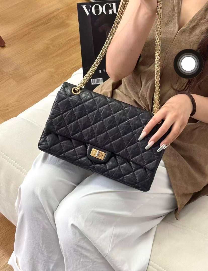 Chanel - 2.55 - Leather - Black - (medium)