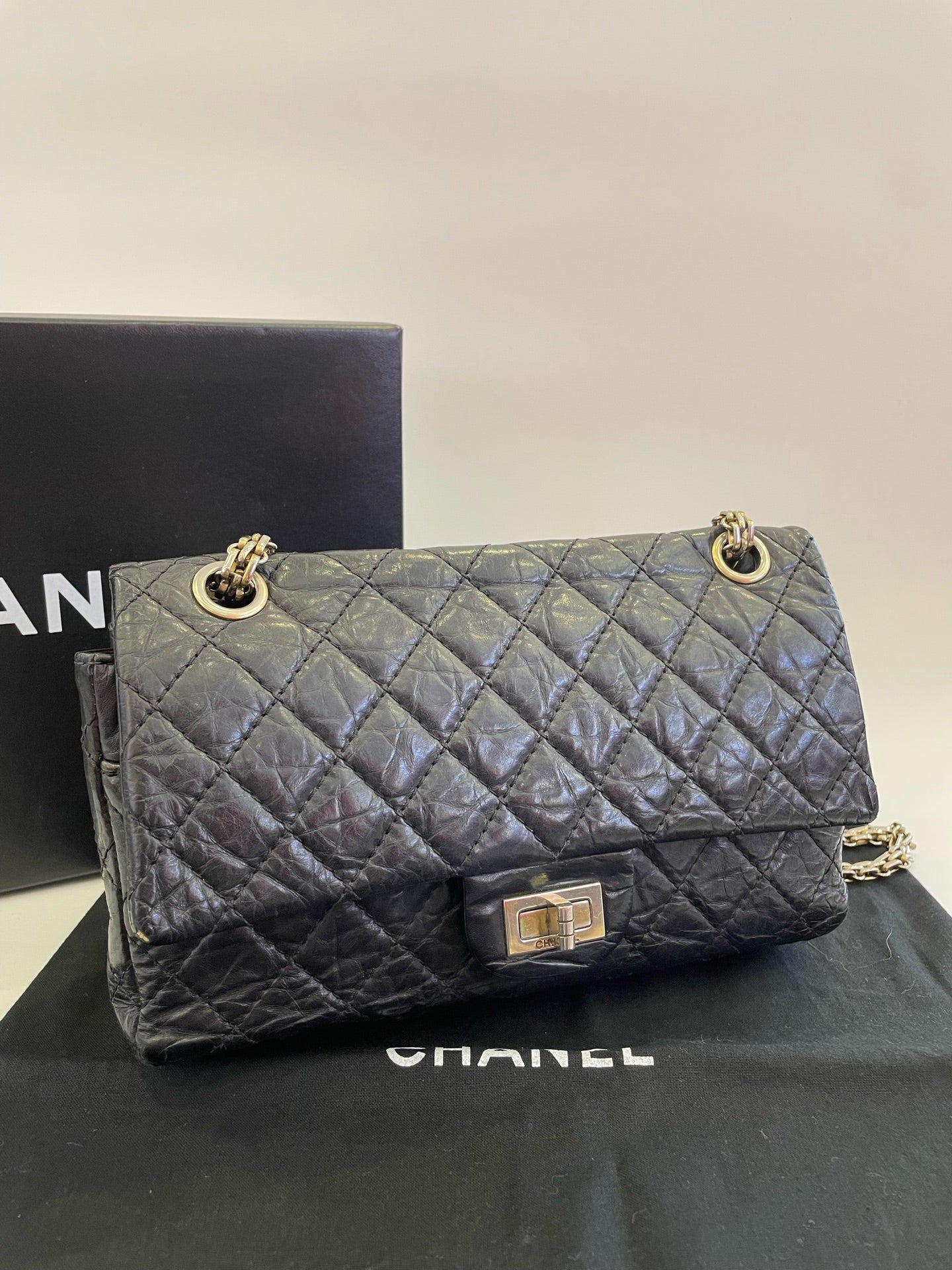 Chanel - 2.55 - Leather - Black - (small)