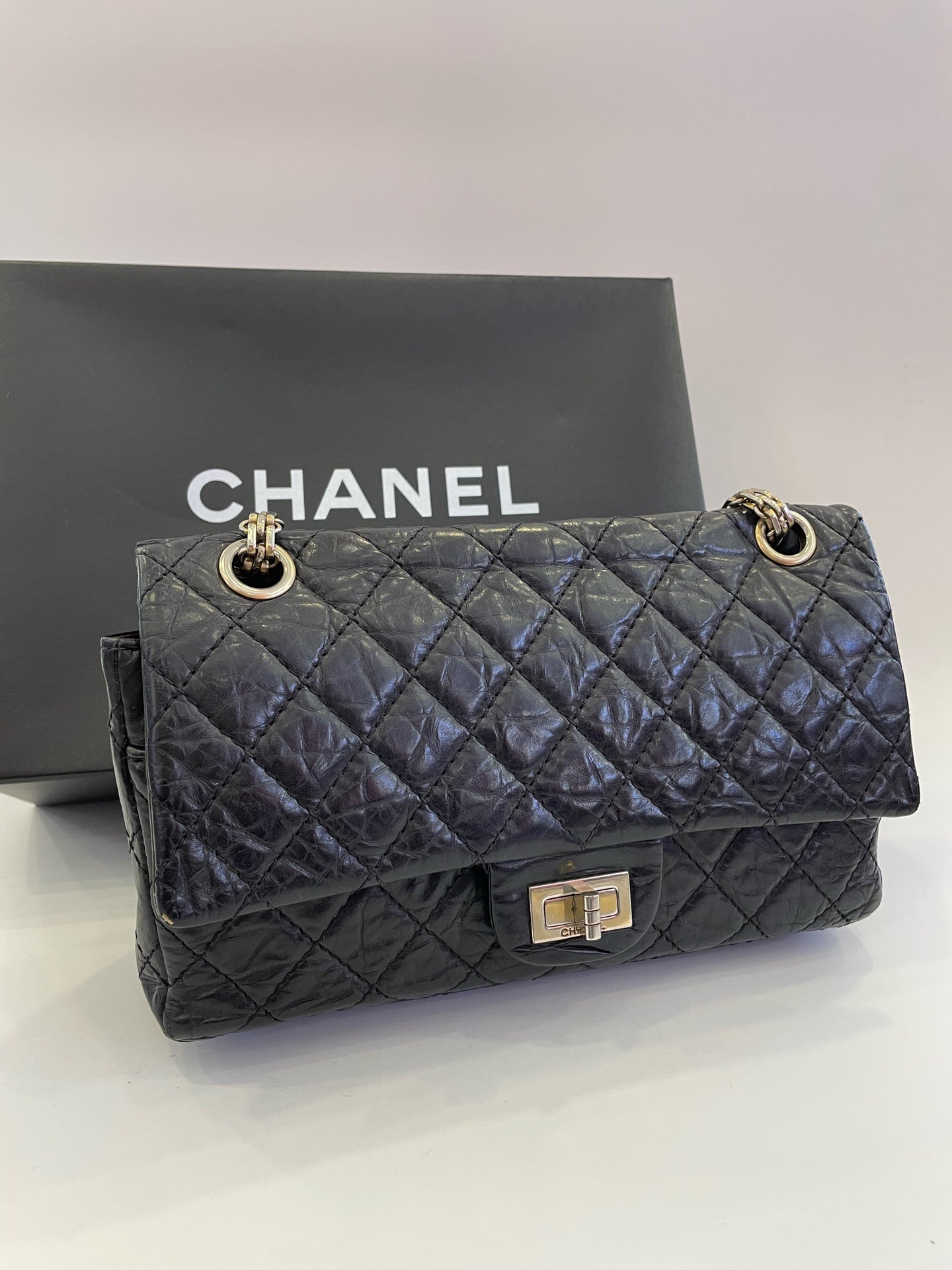 Chanel - 2.55 - Leather - Black - (small)