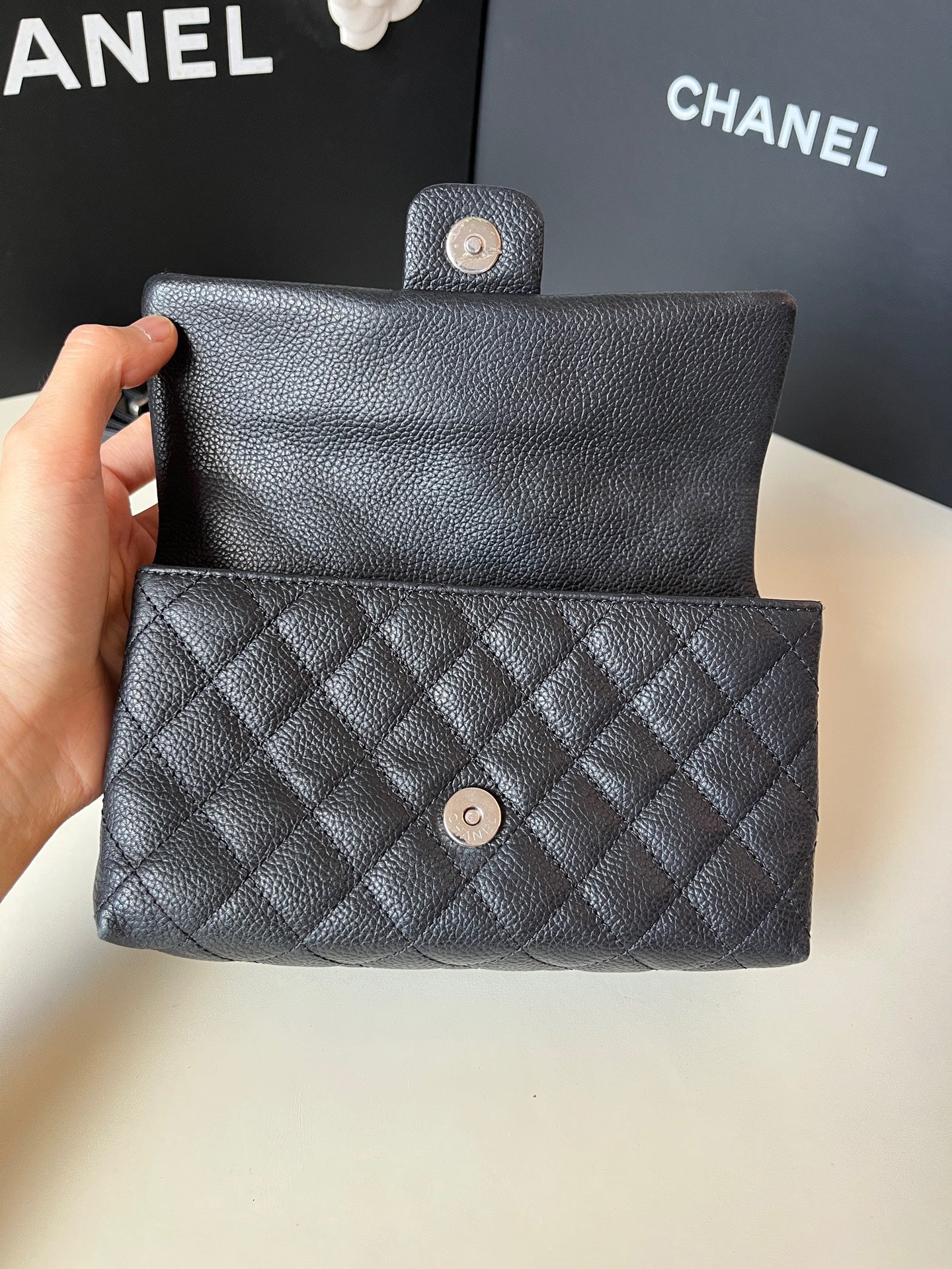 Chanel - 2.55 - Leather - Black - (small)