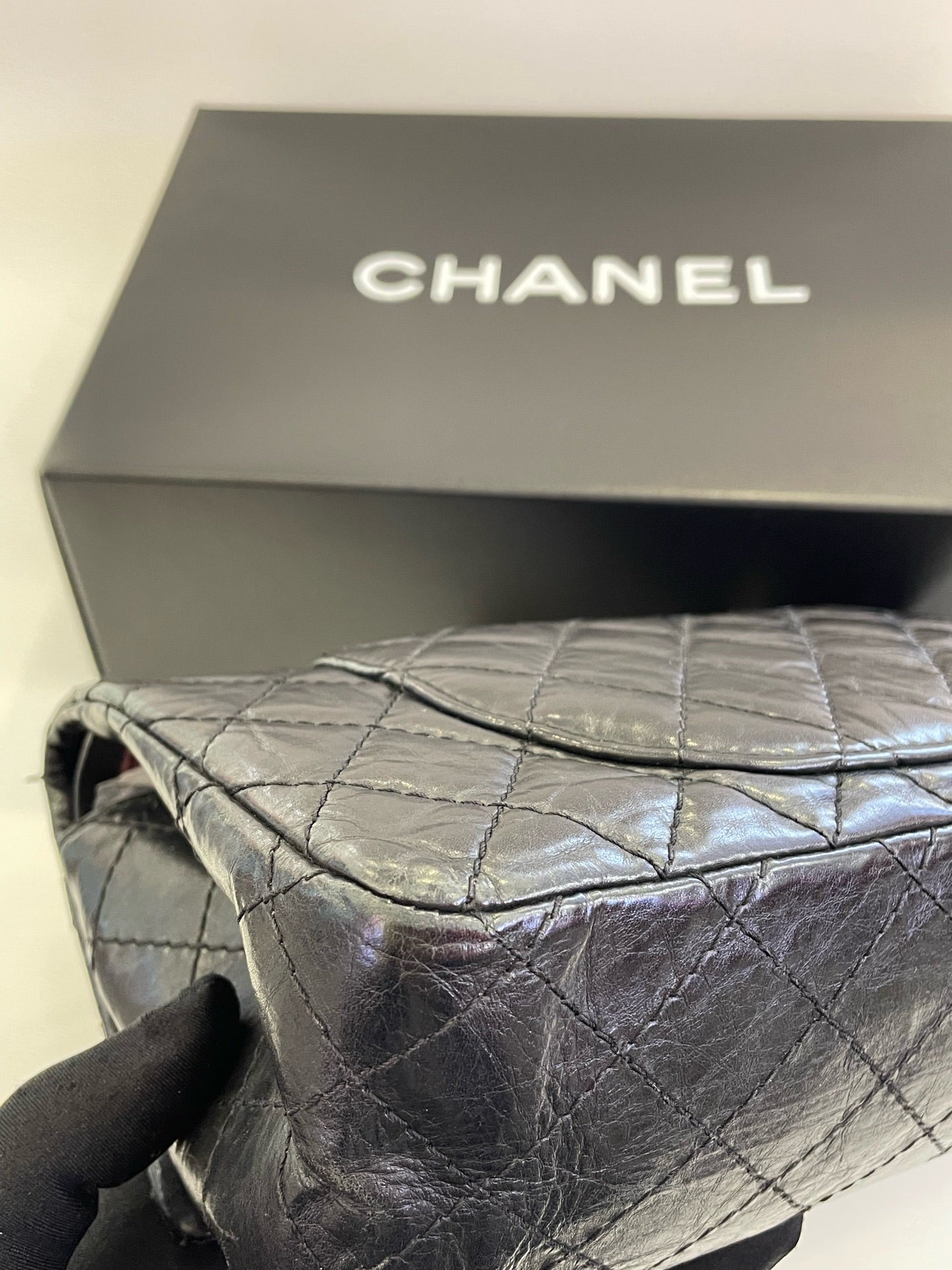 Chanel - 2.55 - Leather - Black - (small)