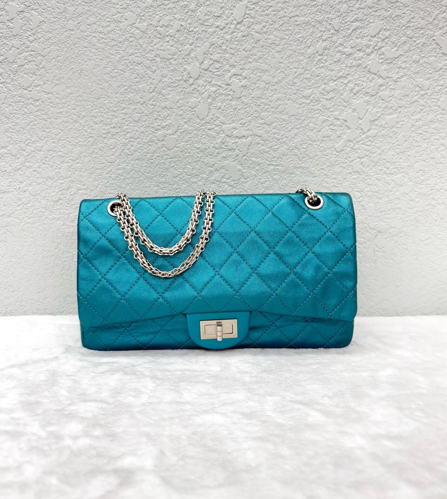 Chanel - 2.55 - Leather - Blue - (large)