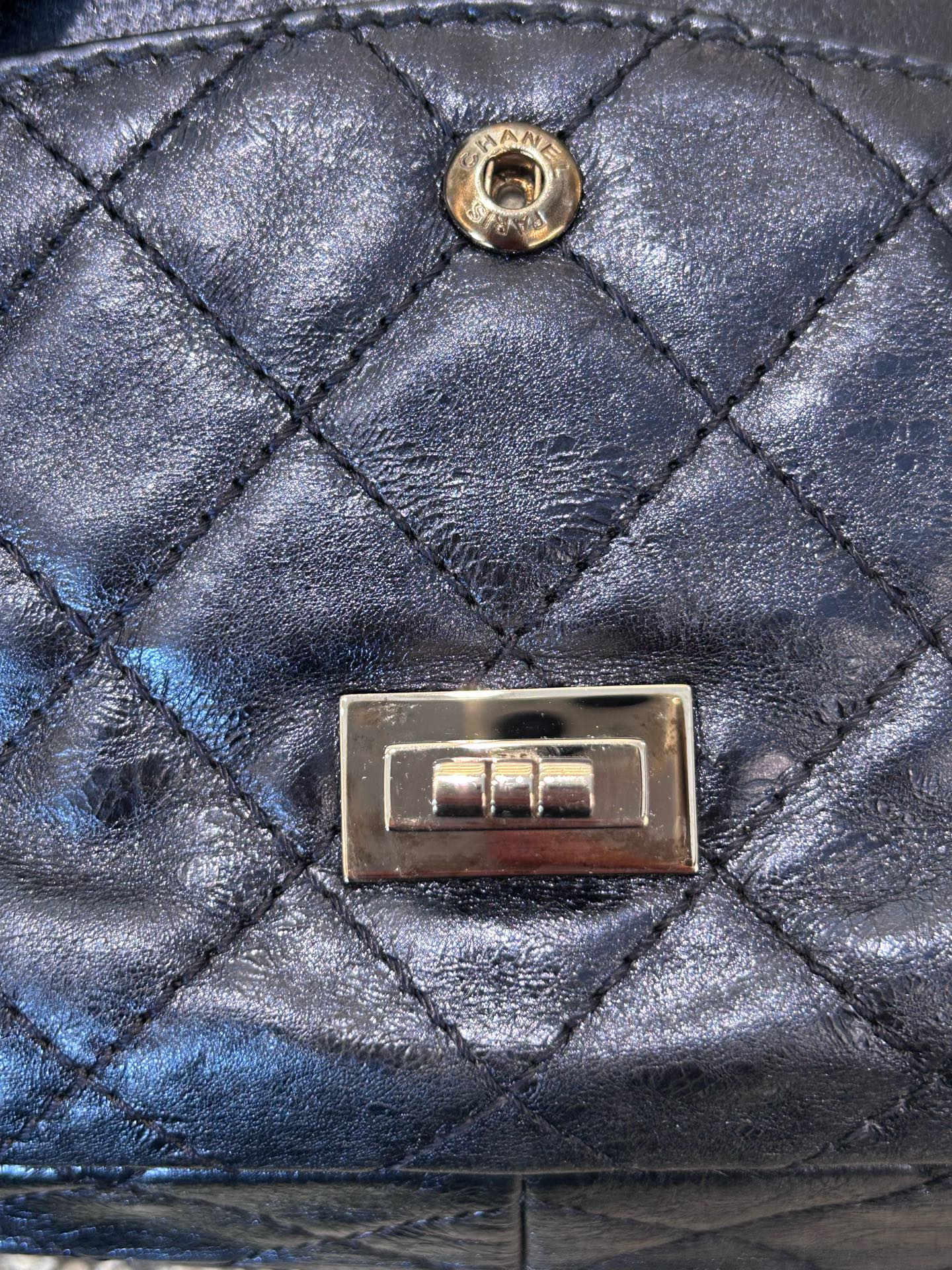 Chanel - 2.55 - Leather - Blue - (large)