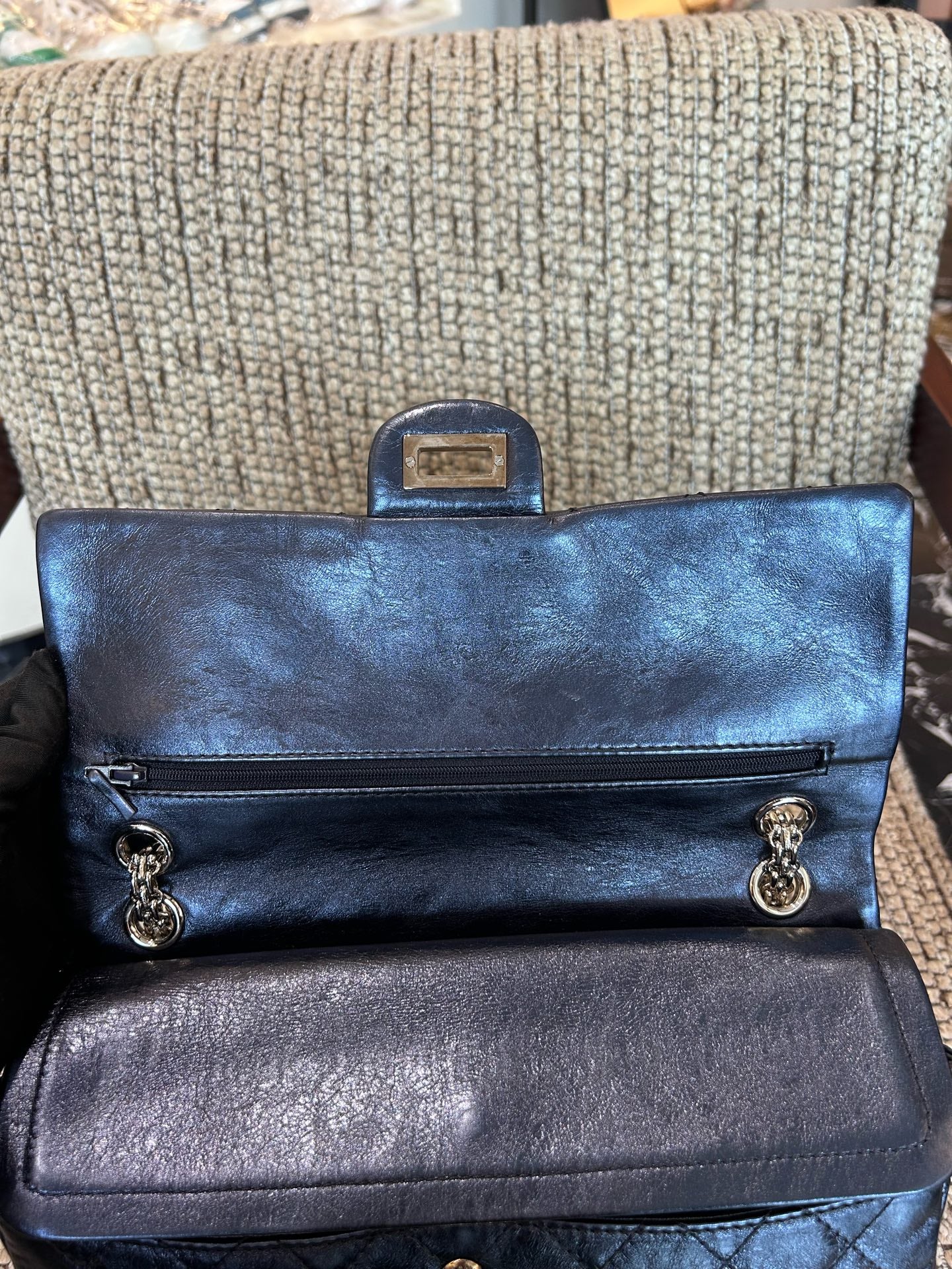Chanel - 2.55 - Leather - Blue - (large)
