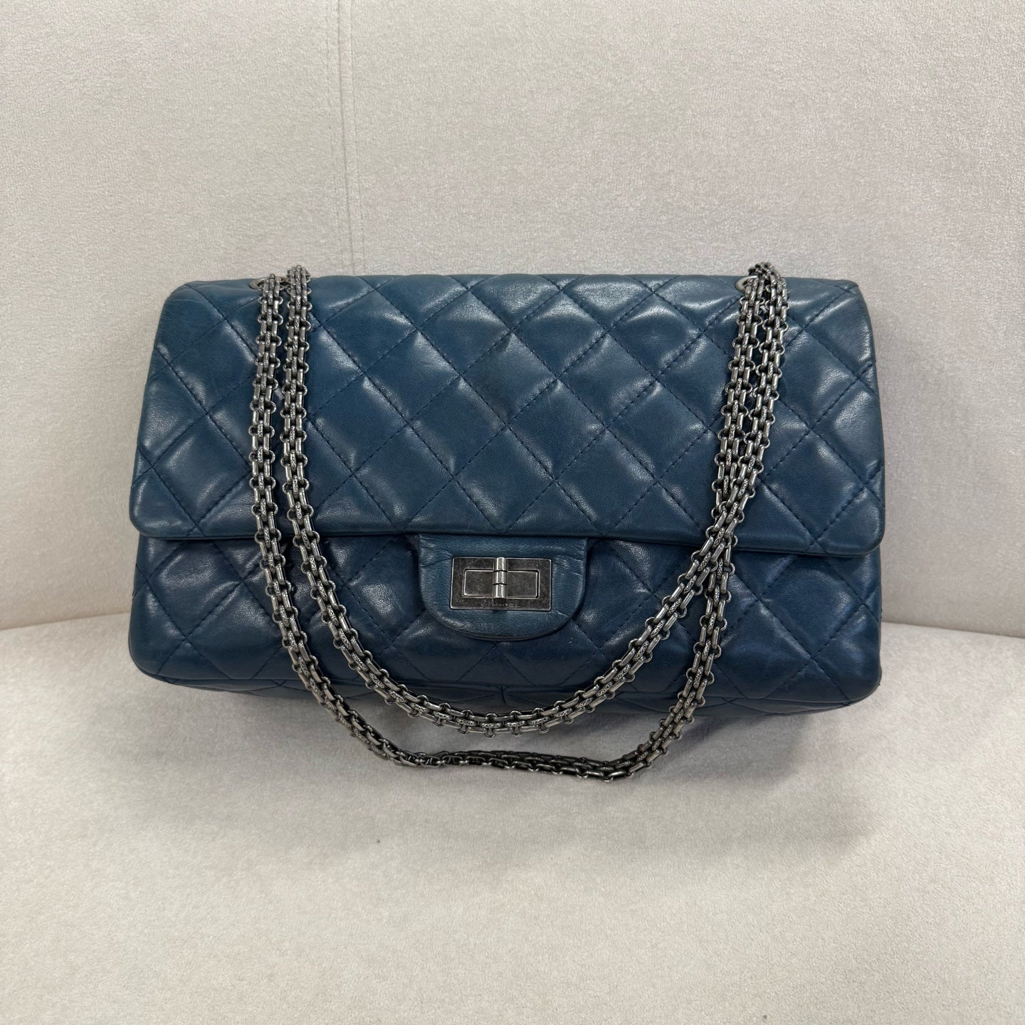 Chanel - 2.55 - Leather - Blue - (medium)