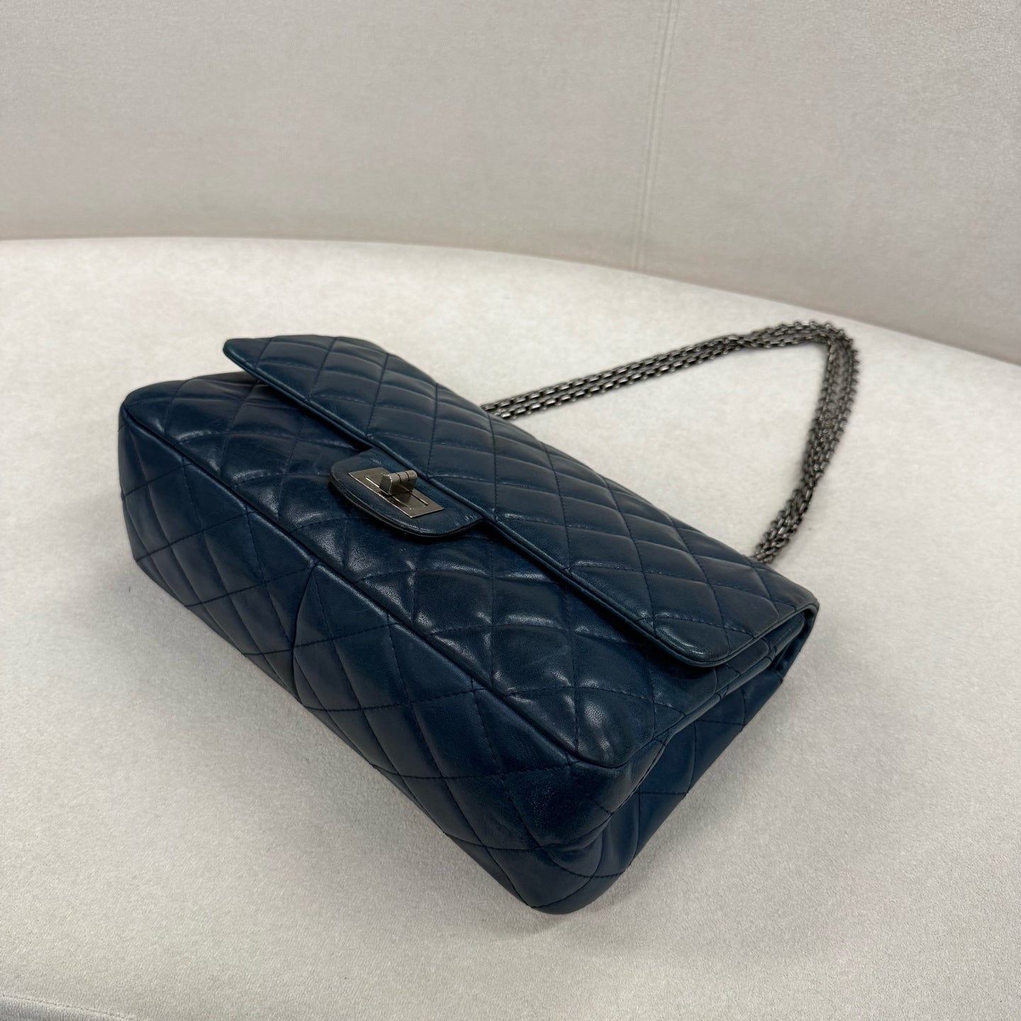 Chanel - 2.55 - Leather - Blue - (medium)