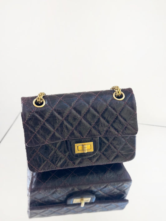 Chanel - 2.55 - Leather - Burgundy - (mini)