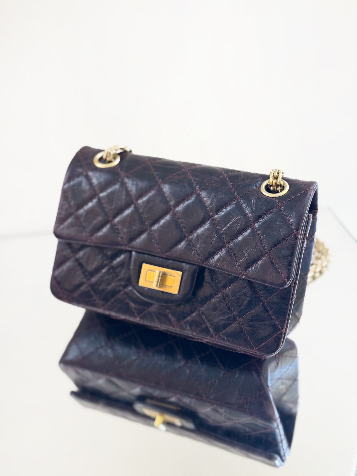 Chanel - 2.55 - Leather - Burgundy - (mini)
