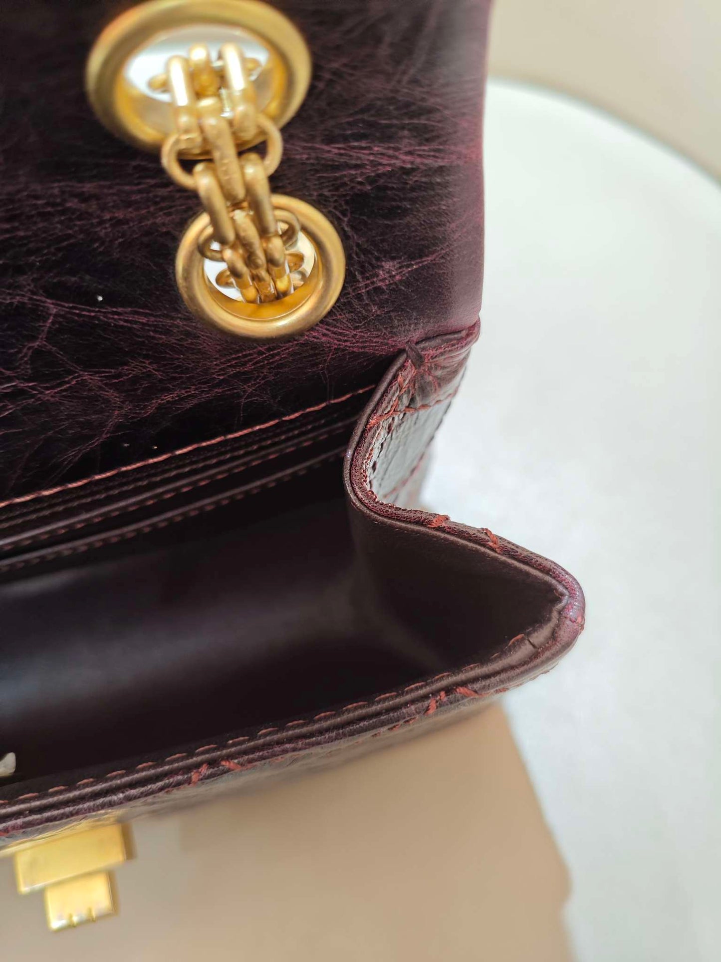Chanel - 2.55 - Leather - Burgundy - (mini)