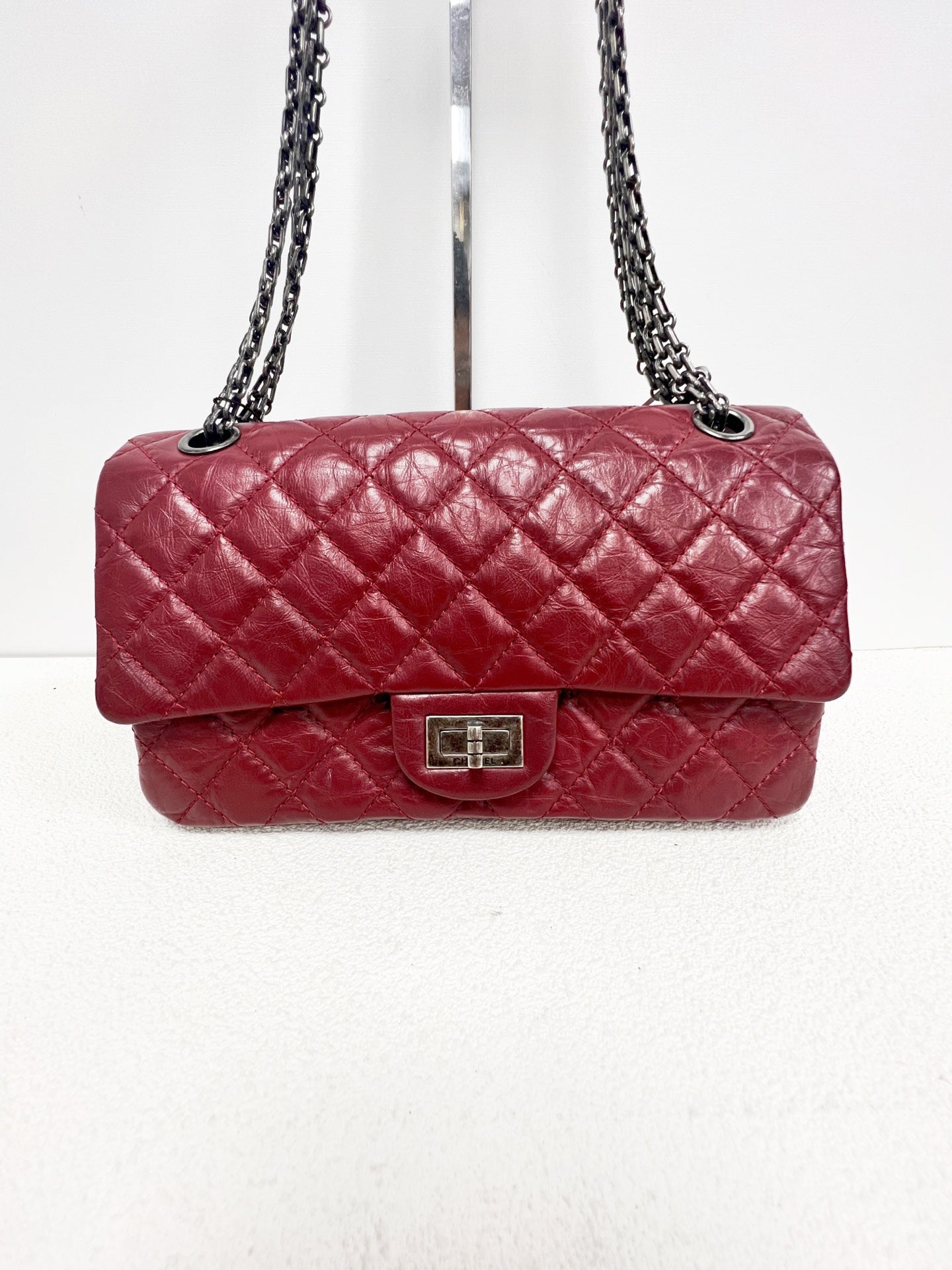 Chanel - 2.55 - Leather - Burgundy - (small)