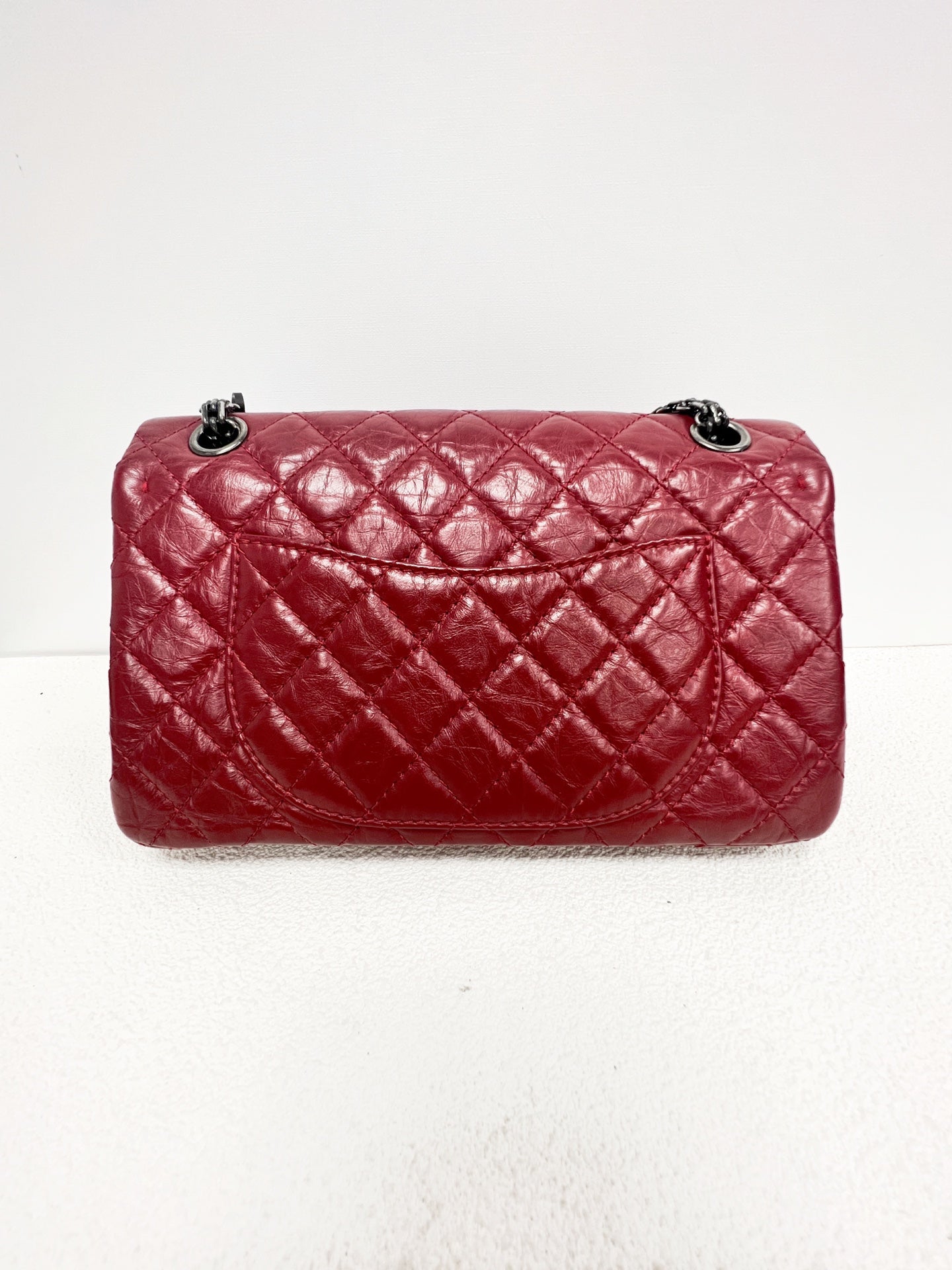 Chanel - 2.55 - Leather - Burgundy - (small)