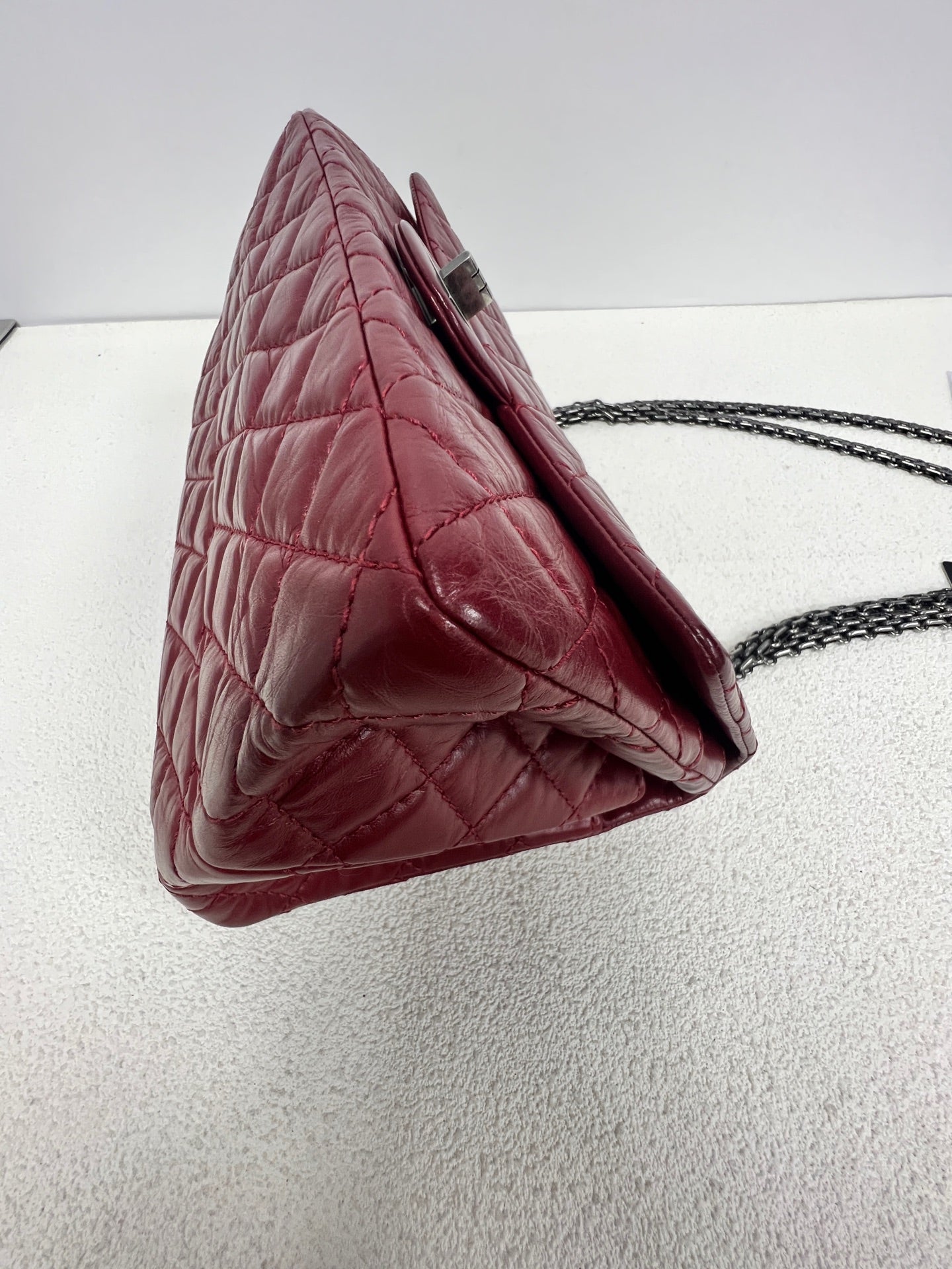 Chanel - 2.55 - Leather - Burgundy - (small)