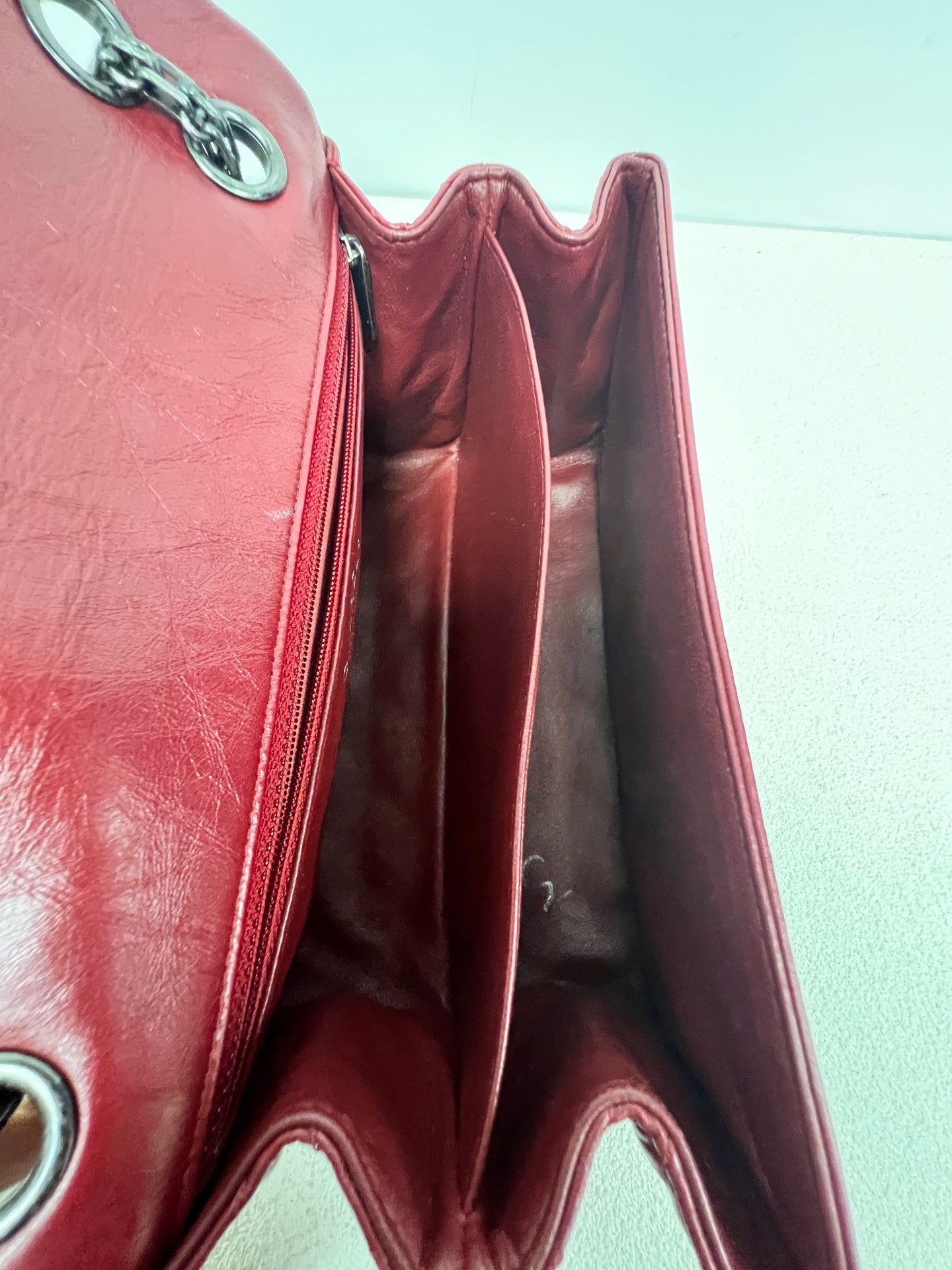 Chanel - 2.55 - Leather - Burgundy - (small)