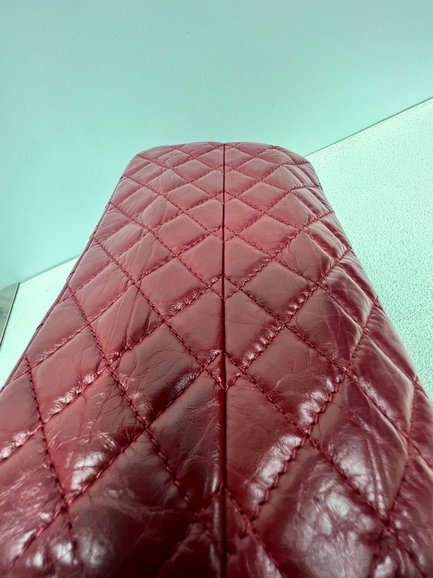 Chanel - 2.55 - Leather - Burgundy - (small)