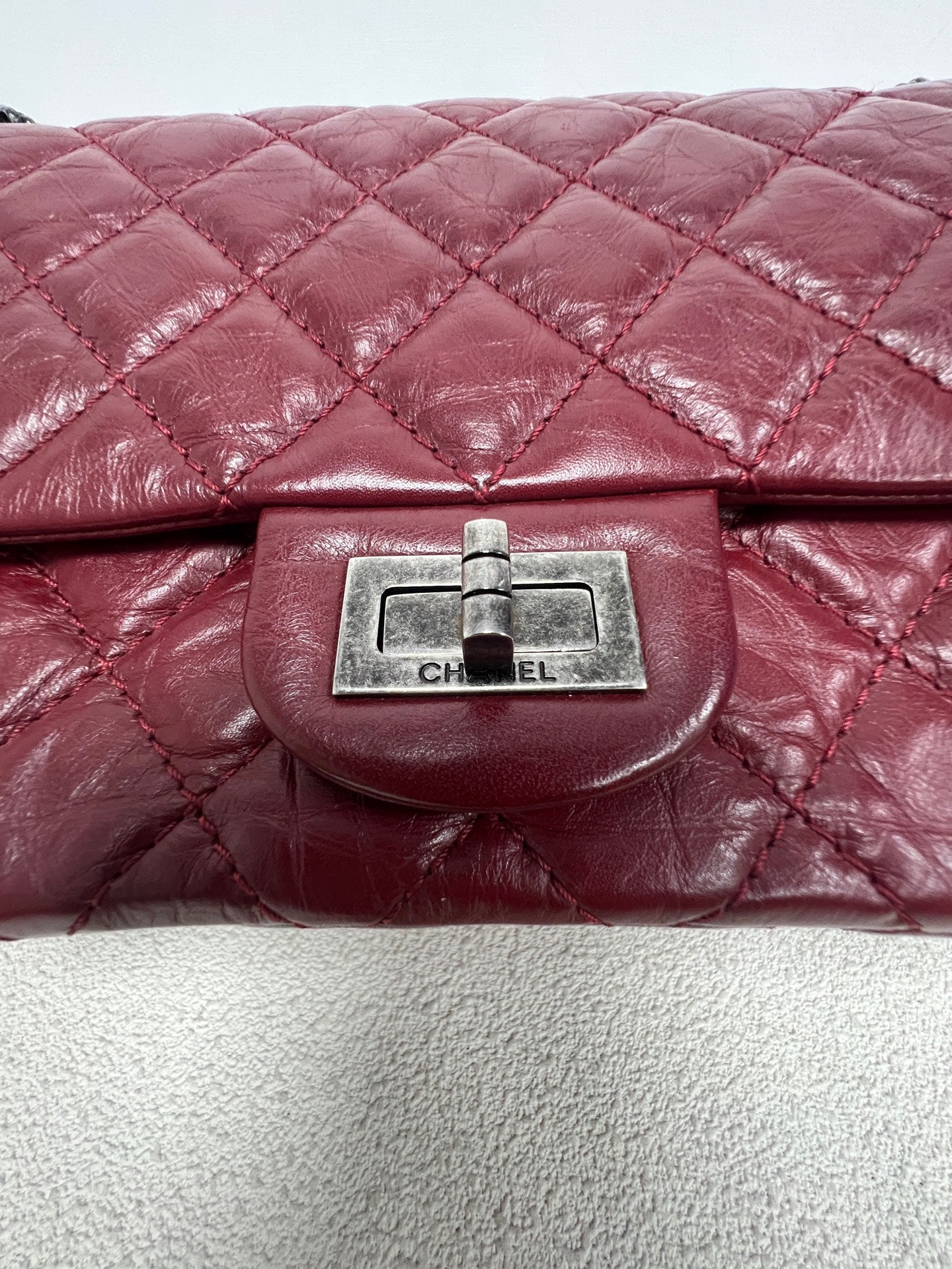 Chanel - 2.55 - Leather - Burgundy - (small)