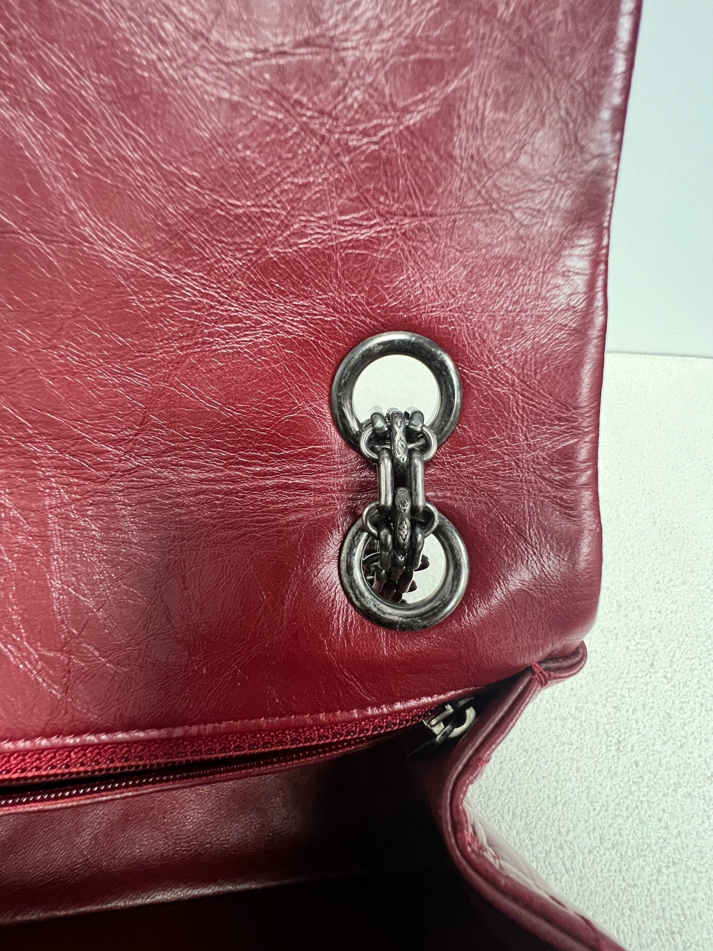 Chanel - 2.55 - Leather - Burgundy - (small)