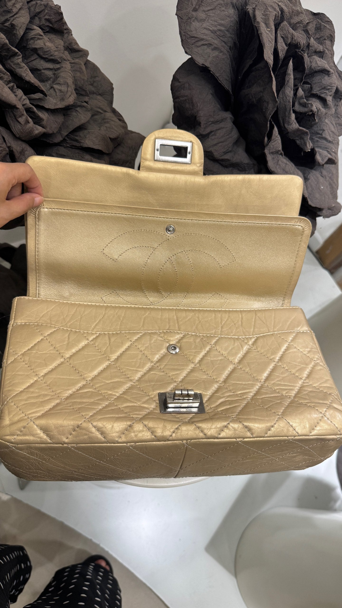 Chanel - 2.55 - Leather - Gold - (large)