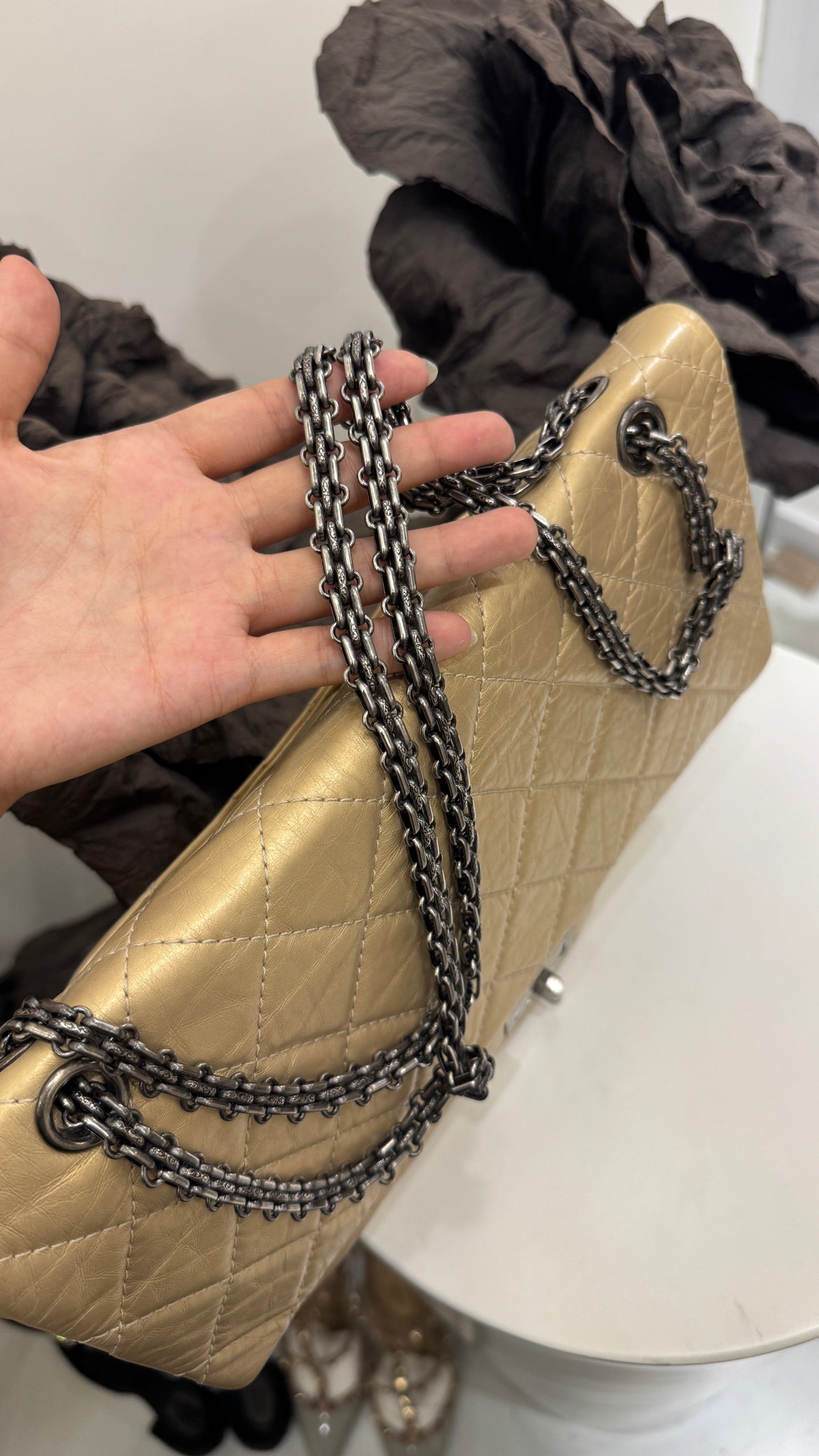Chanel - 2.55 - Leather - Gold - (large)