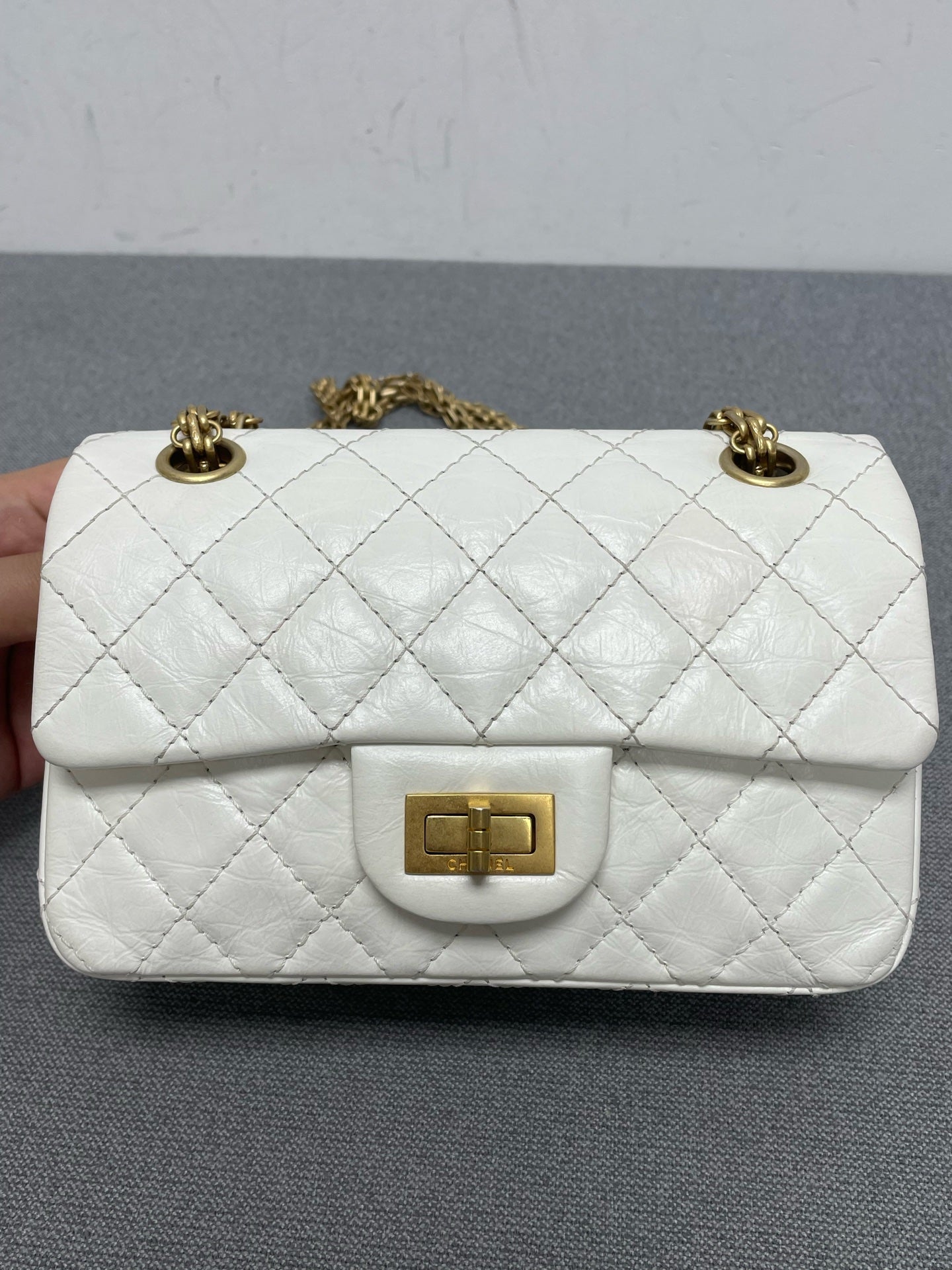 Chanel - 2.55 - Leather - White - (mini)