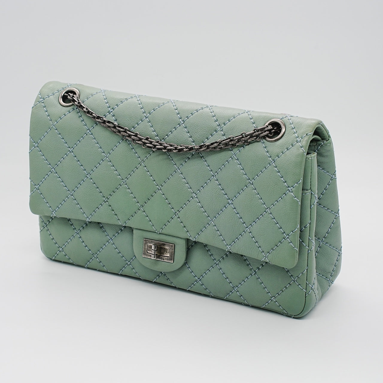Chanel - 2.55 Medium - Leather - Green - (Medium)