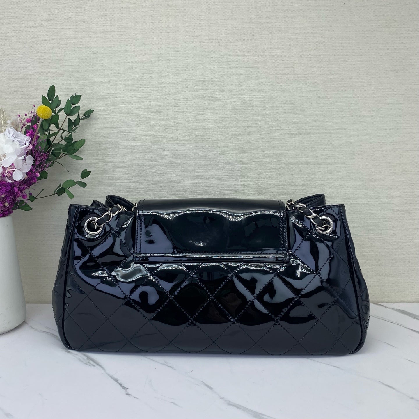 Chanel - 2.55 - Patent leather - Black - (medium)