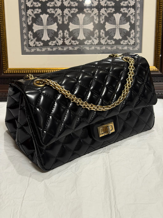 Chanel - 2.55 - Patent leather - Black - (mini)