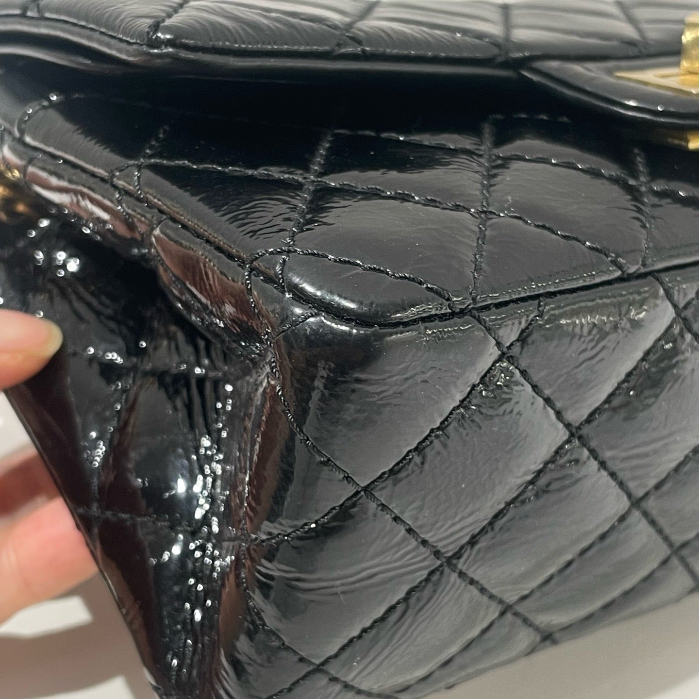 Chanel - 2.55 - Patent leather - Black - (mini)