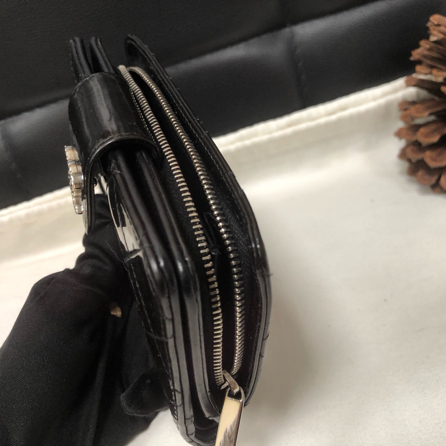 Chanel - 2.55 - Patent leather - Black - (Other)