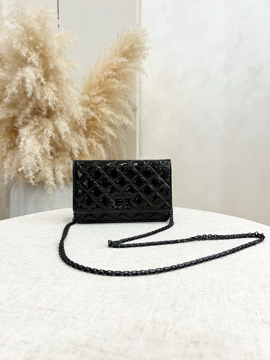 Chanel - 2.55 - Patent leather - Black - (Small)