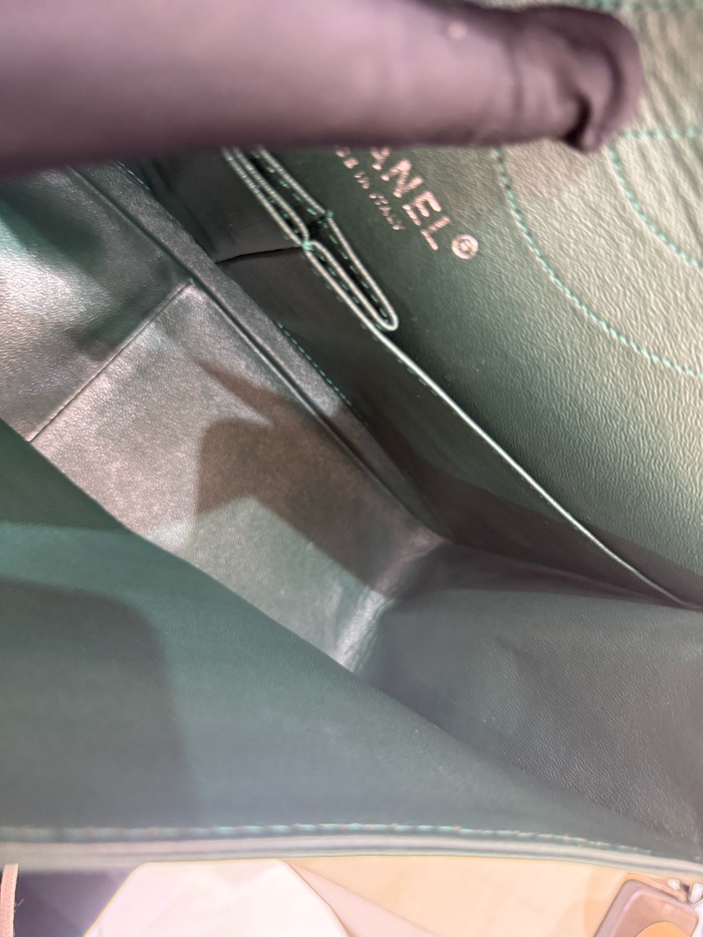 Chanel - 2.55 - Patent leather - Green - (small)