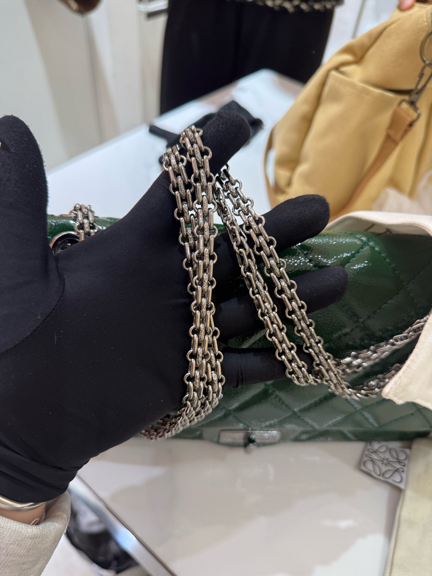 Chanel - 2.55 - Patent leather - Green - (small)