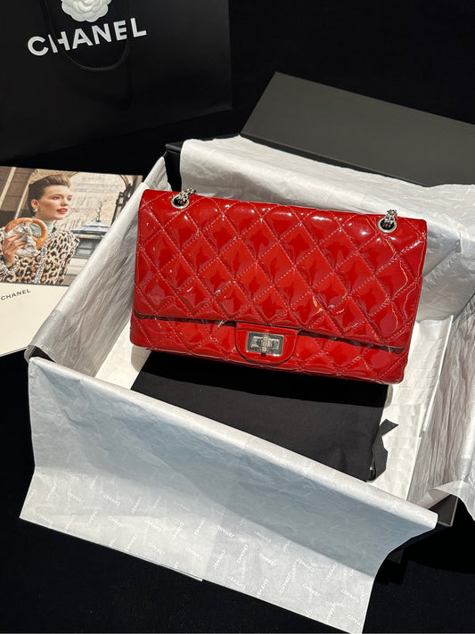 Chanel - 2.55 - Patent leather - Red - (medium)