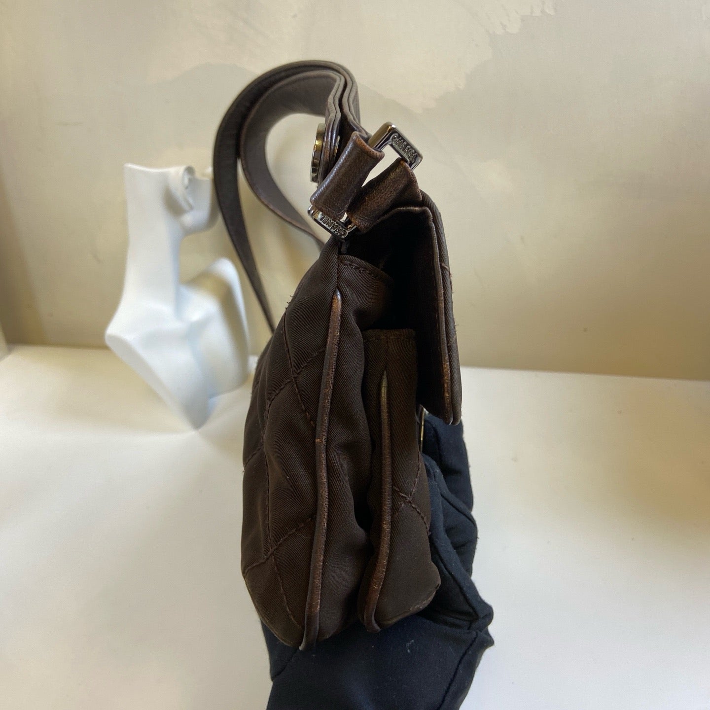 Chanel - 2.55 - Polyamide - Brown - (small)