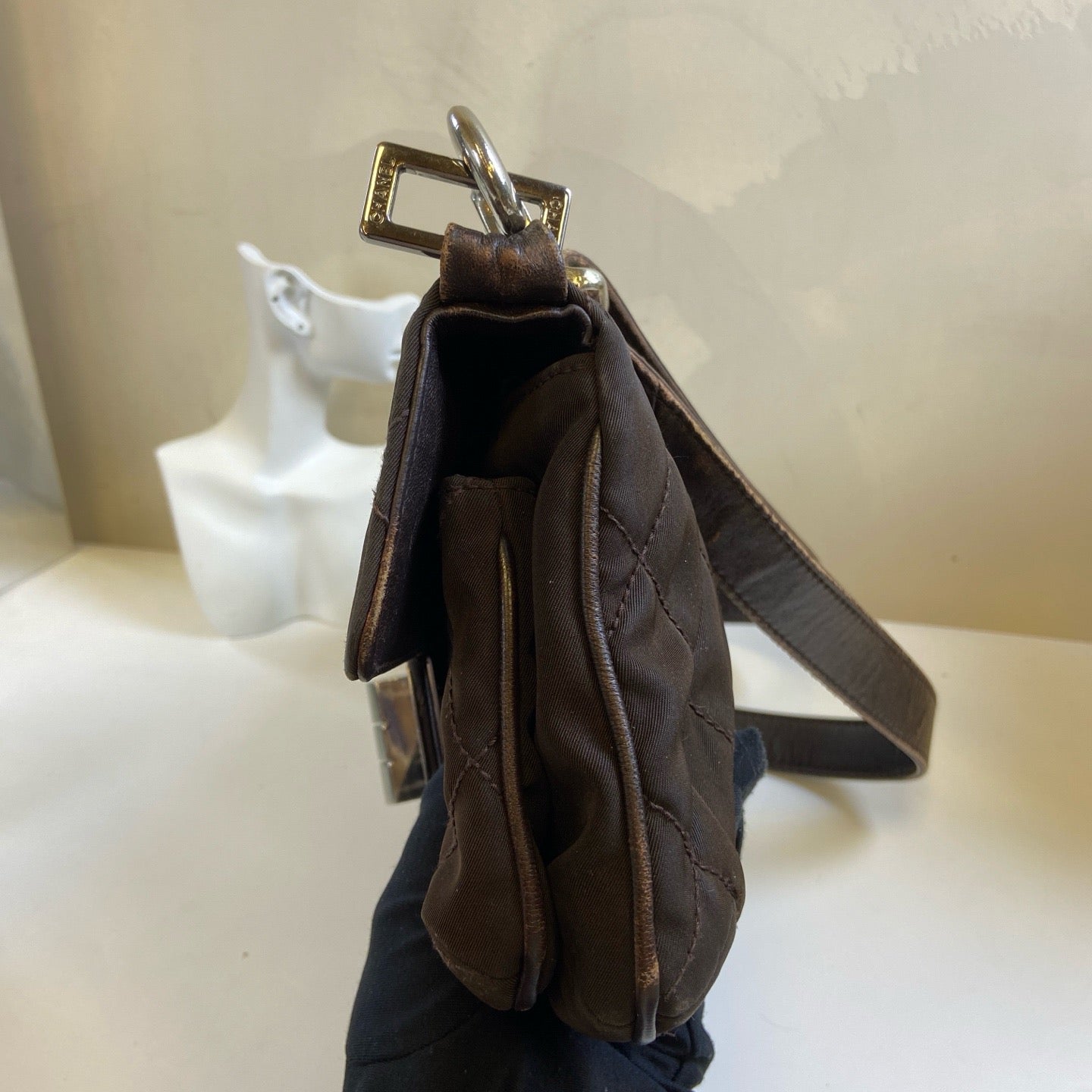 Chanel - 2.55 - Polyamide - Brown - (small)