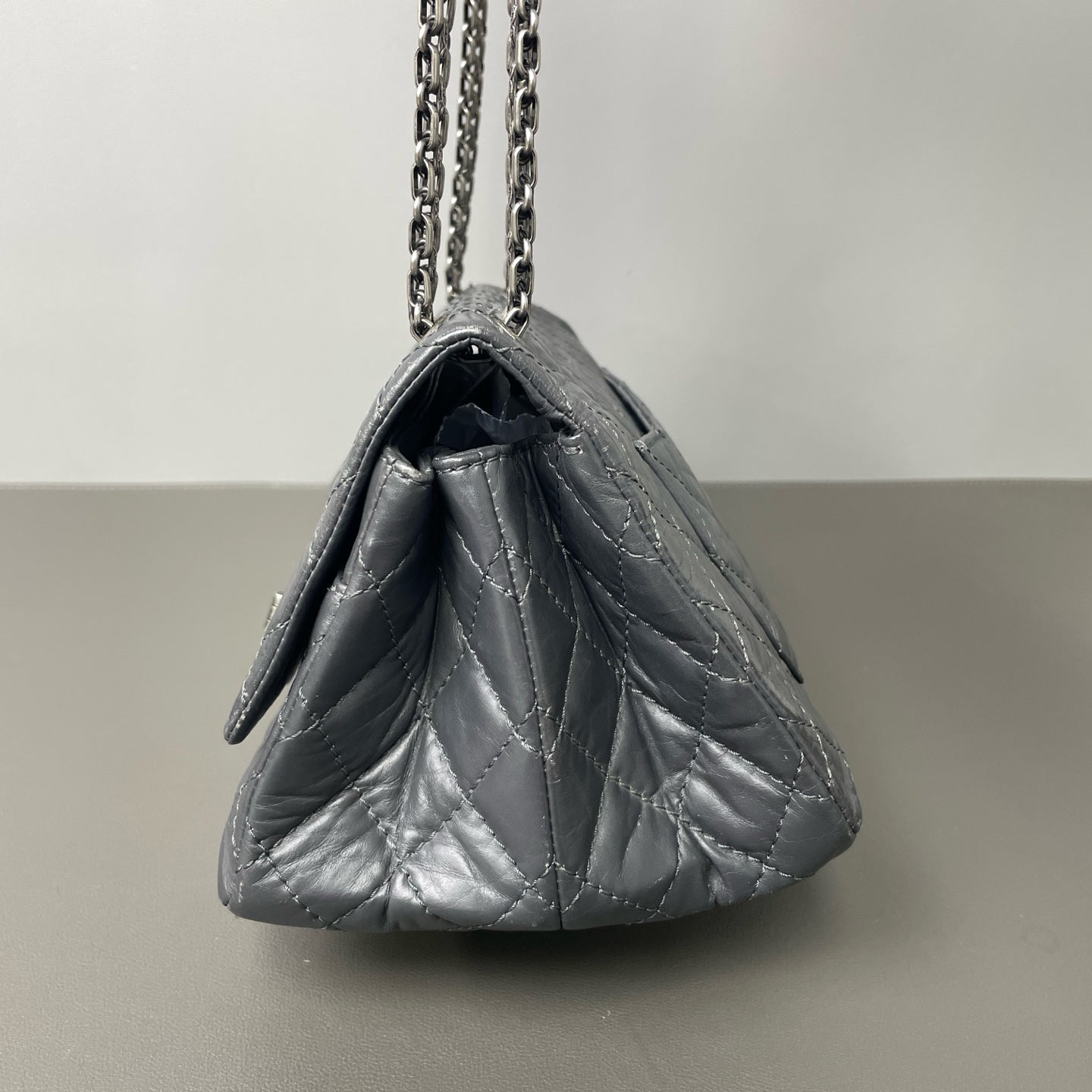 Chanel - 2.55 Reissue - Leather - Grey - (small)