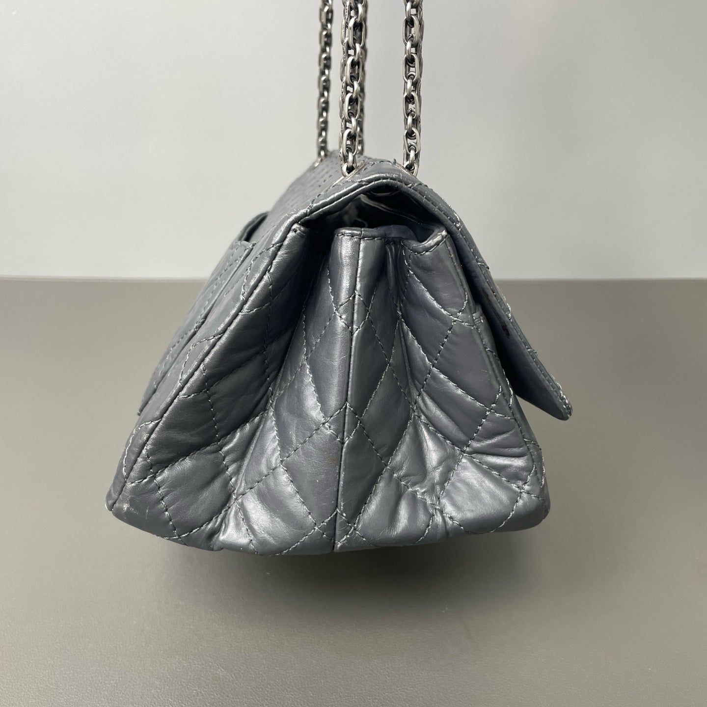 Chanel - 2.55 Reissue - Leather - Grey - (small)