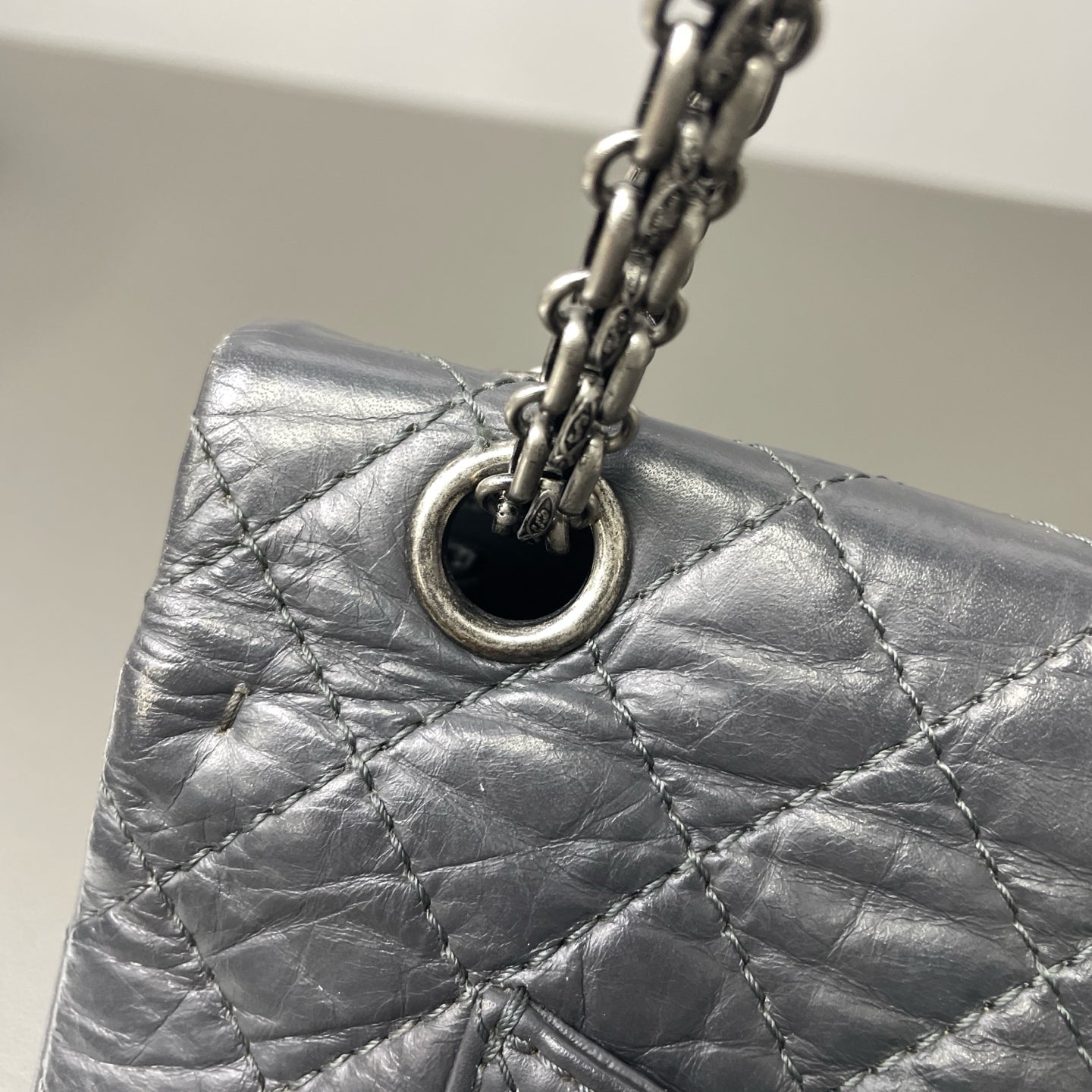 Chanel - 2.55 Reissue - Leather - Grey - (small)