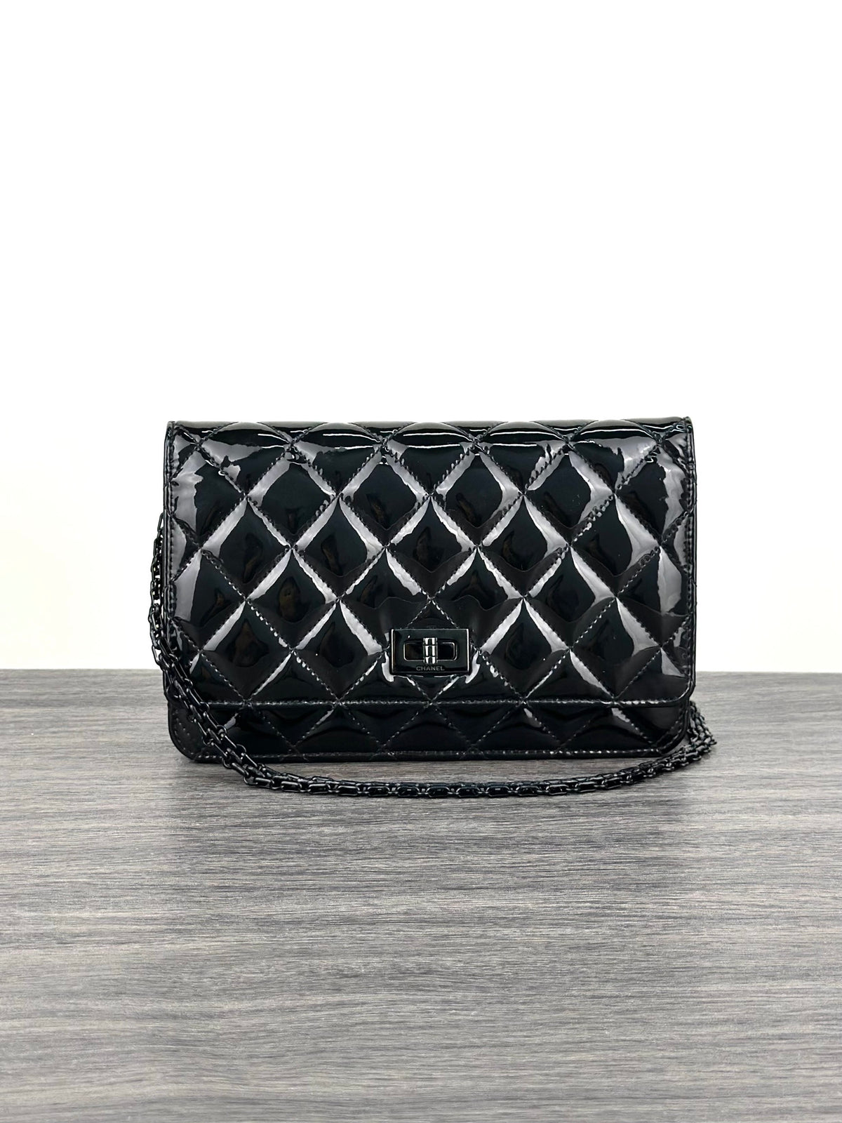 Chanel - 2.55 So Black WOC - Patent leather - Black - (small)