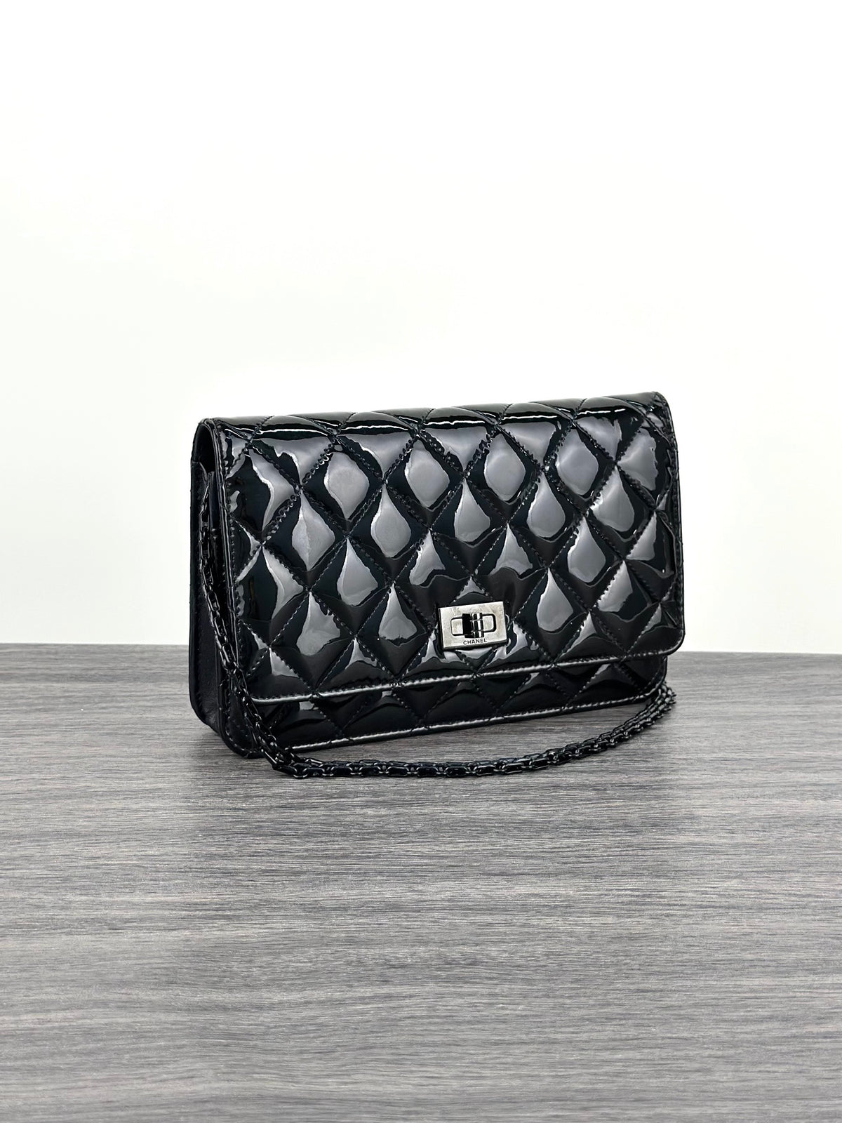 Chanel - 2.55 So Black WOC - Patent leather - Black - (small)