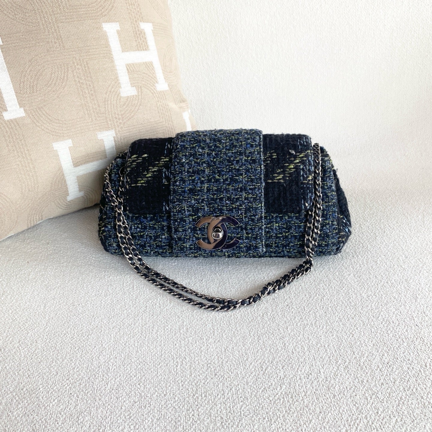Chanel - 2.55 - Tweed - Blue - (mini)