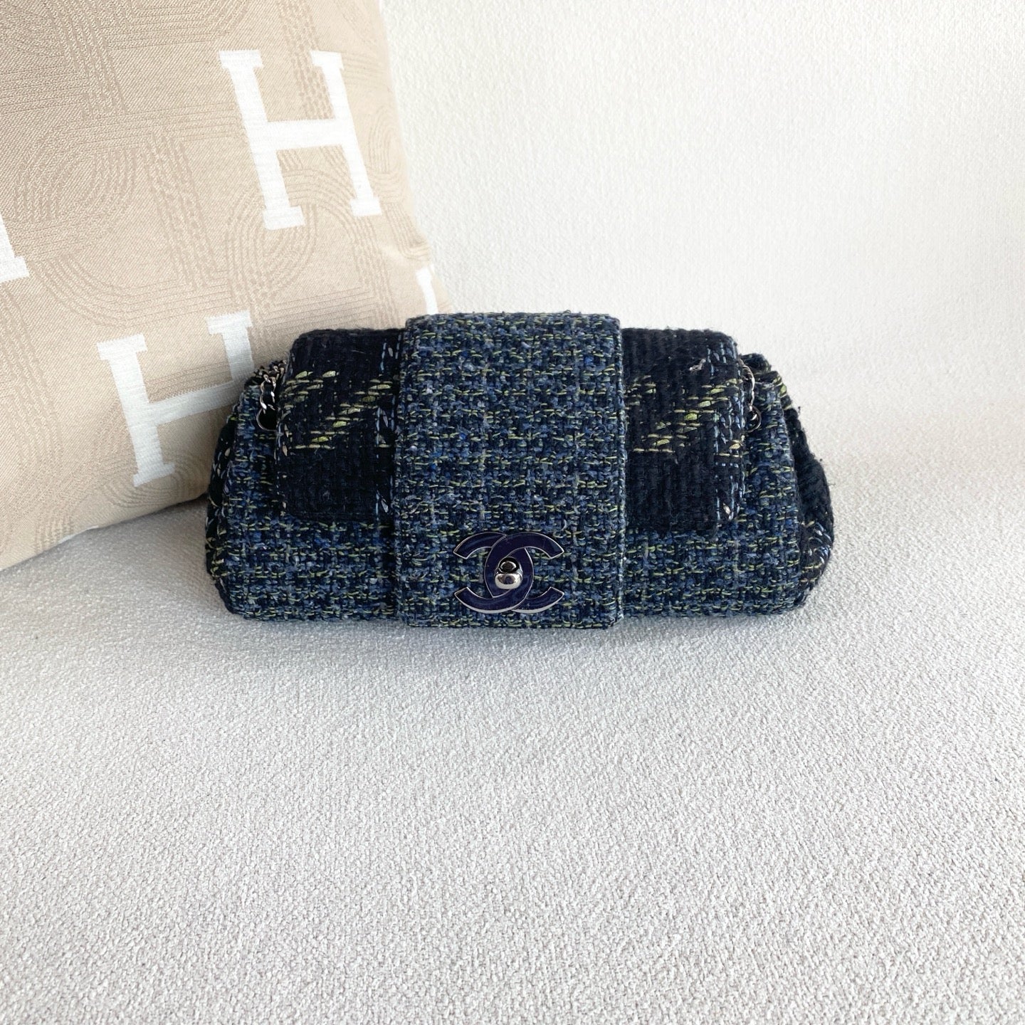 Chanel - 2.55 - Tweed - Blue - (mini)