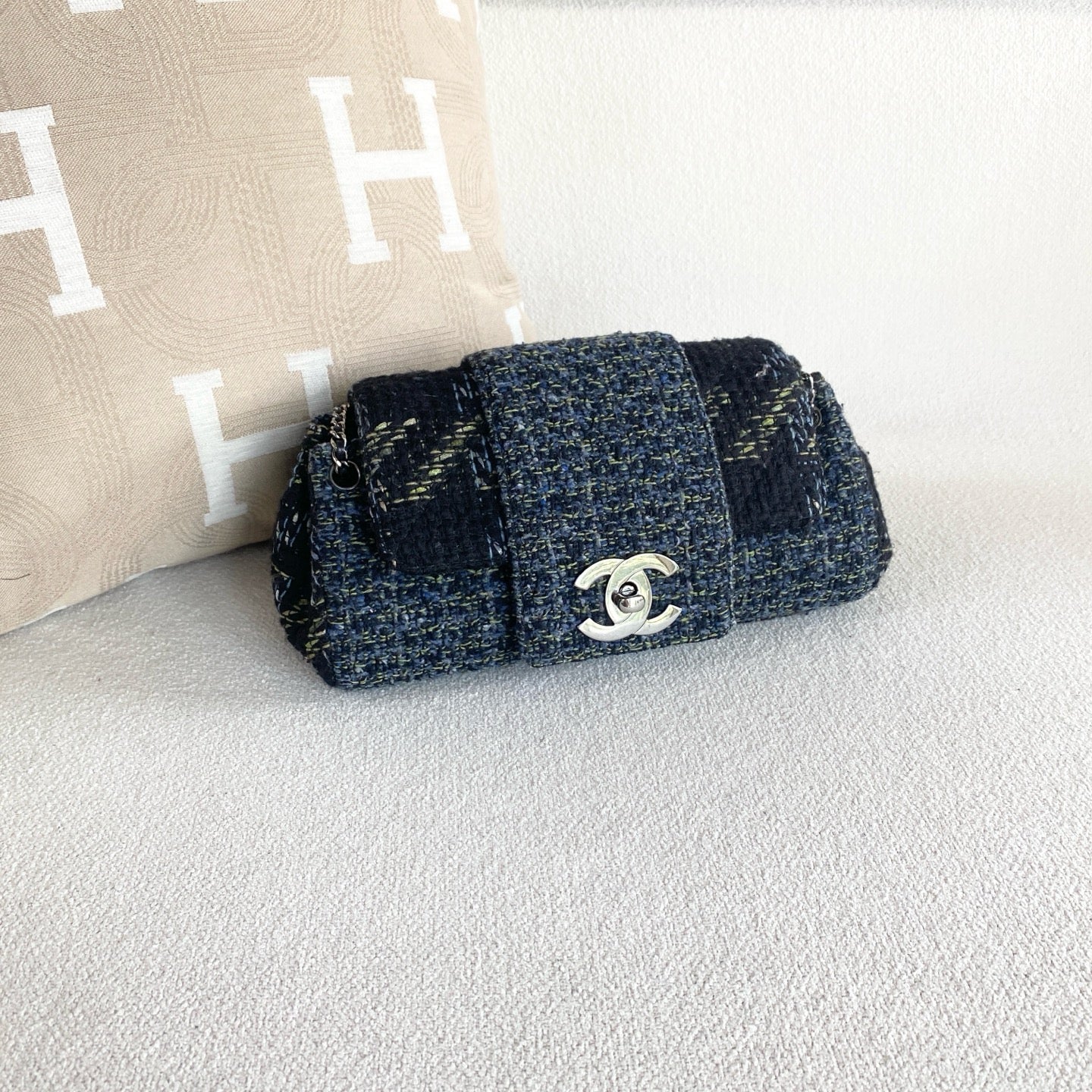 Chanel - 2.55 - Tweed - Blue - (mini)