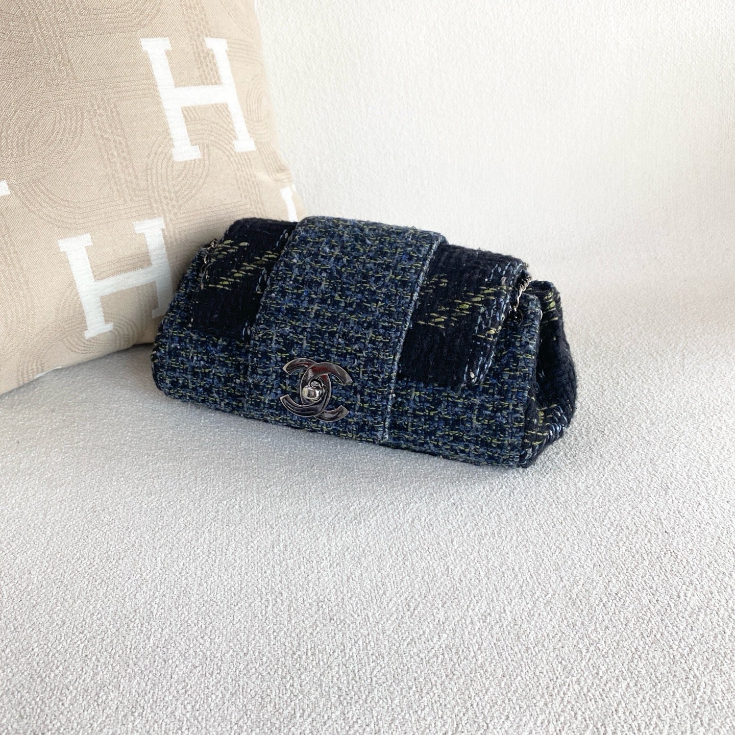 Chanel - 2.55 - Tweed - Blue - (mini)