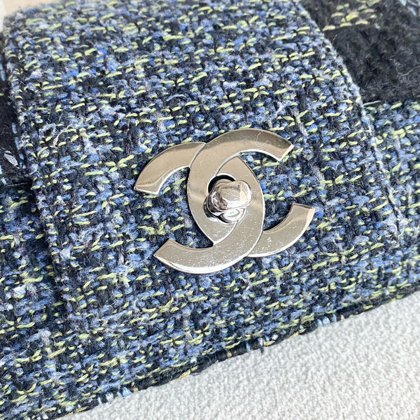 Chanel - 2.55 - Tweed - Blue - (mini)