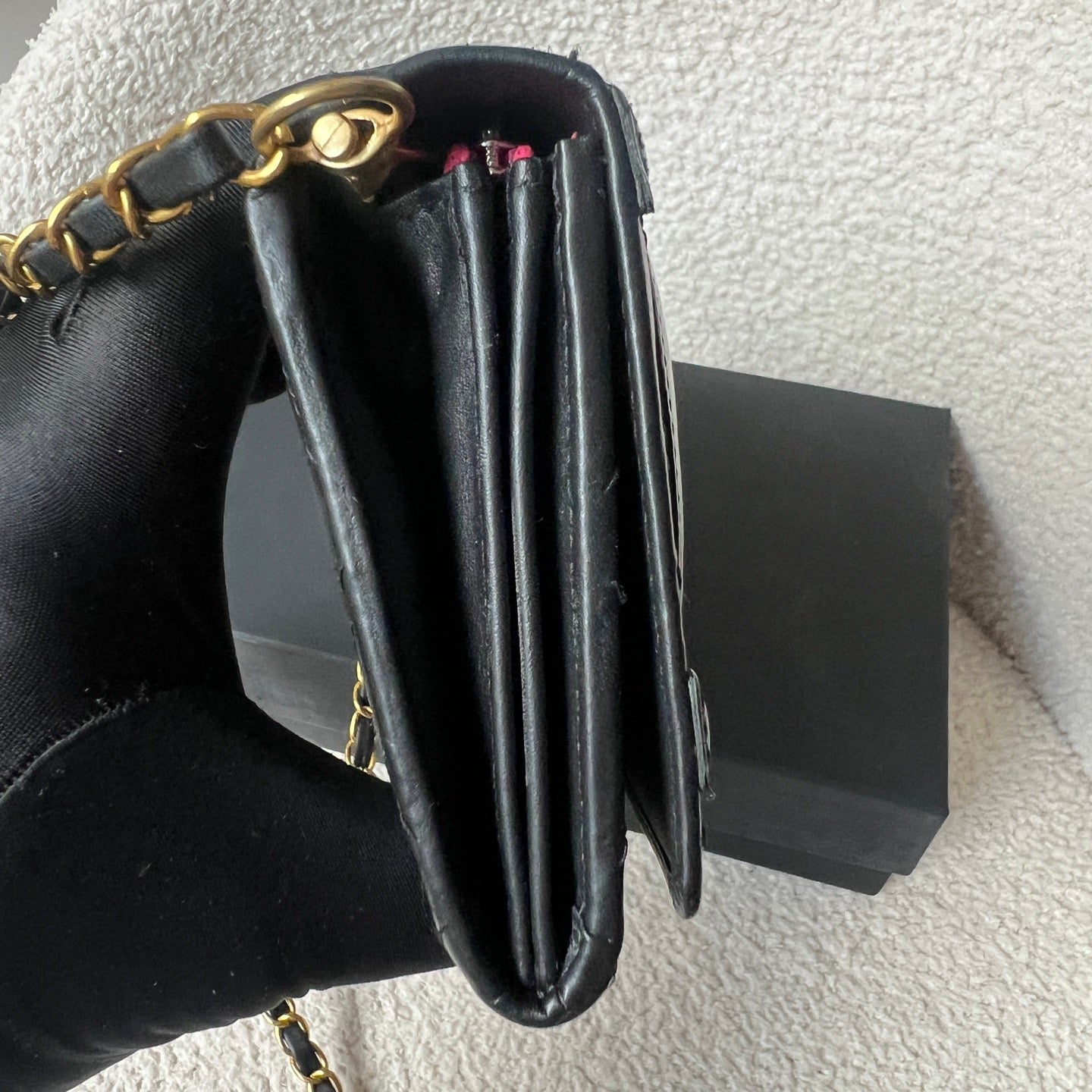 Chanel - 2.55 Wallet On Chain - Leather - Black - (medium)