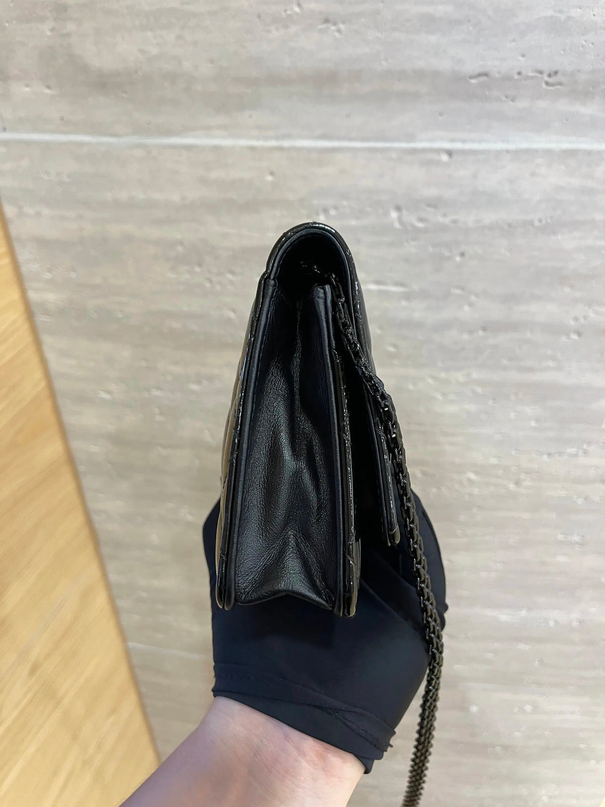 Chanel - 2.55 Wallet On Chain So Black - Patent leather - Black - (small)