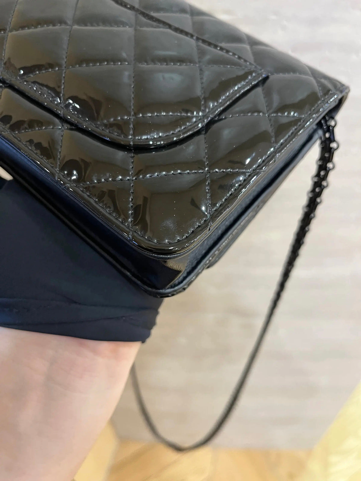 Chanel - 2.55 Wallet On Chain So Black - Patent leather - Black - (small)